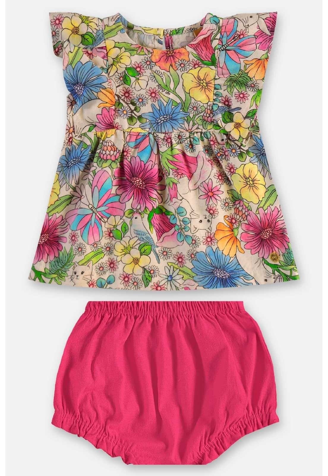 Vista 3 Infantil - Conjunto Blusa e Calcinha Up Baby branco Up Baby branco