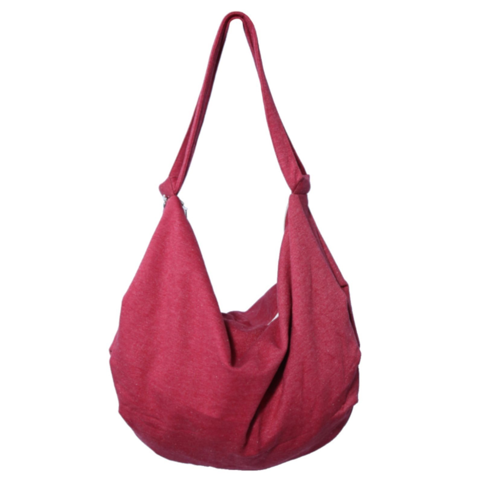 Bolsa de Ombro Heide Ribeiro Moletom Saco Liso Vinho