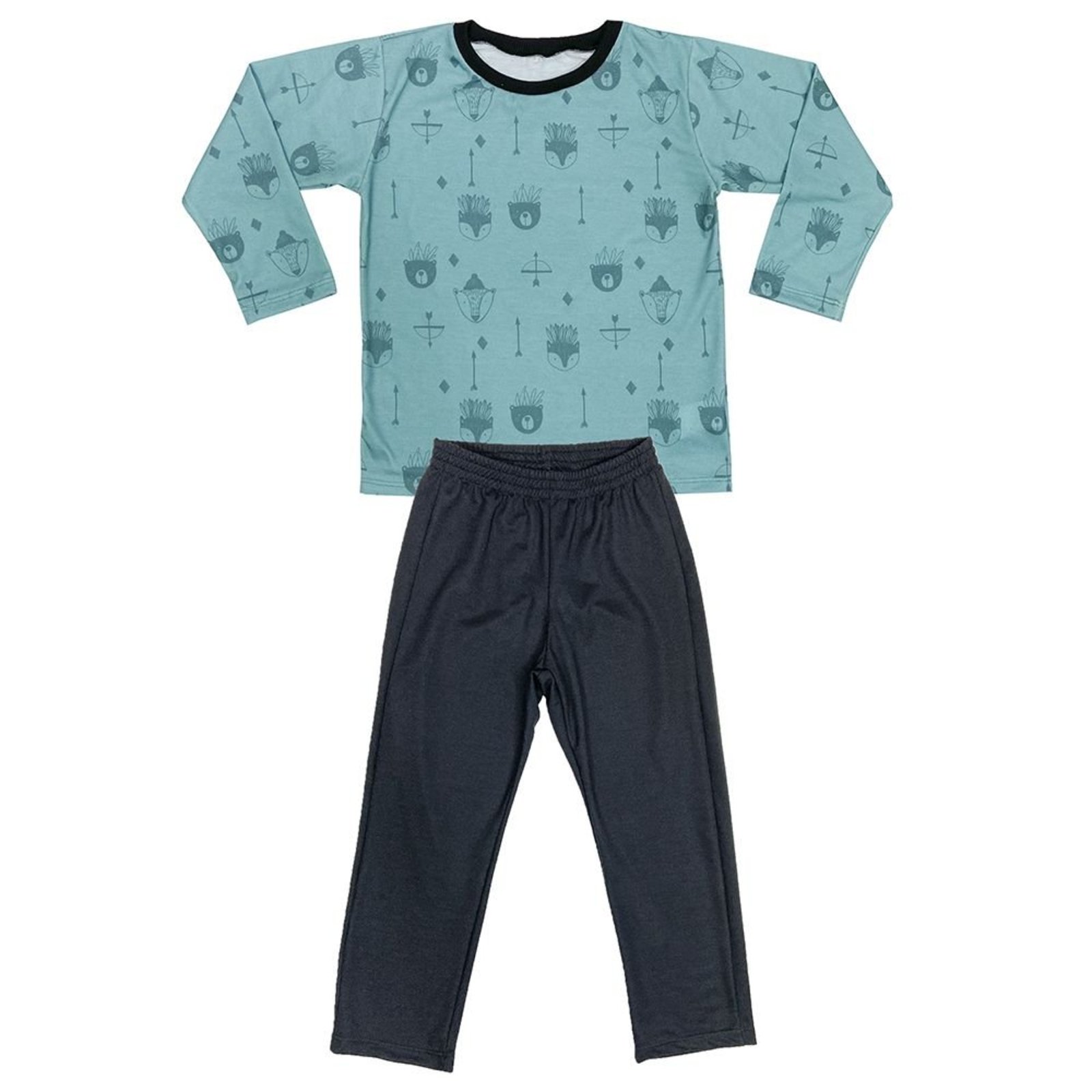 Pijama Juvenil Look Jeans Longo Verde