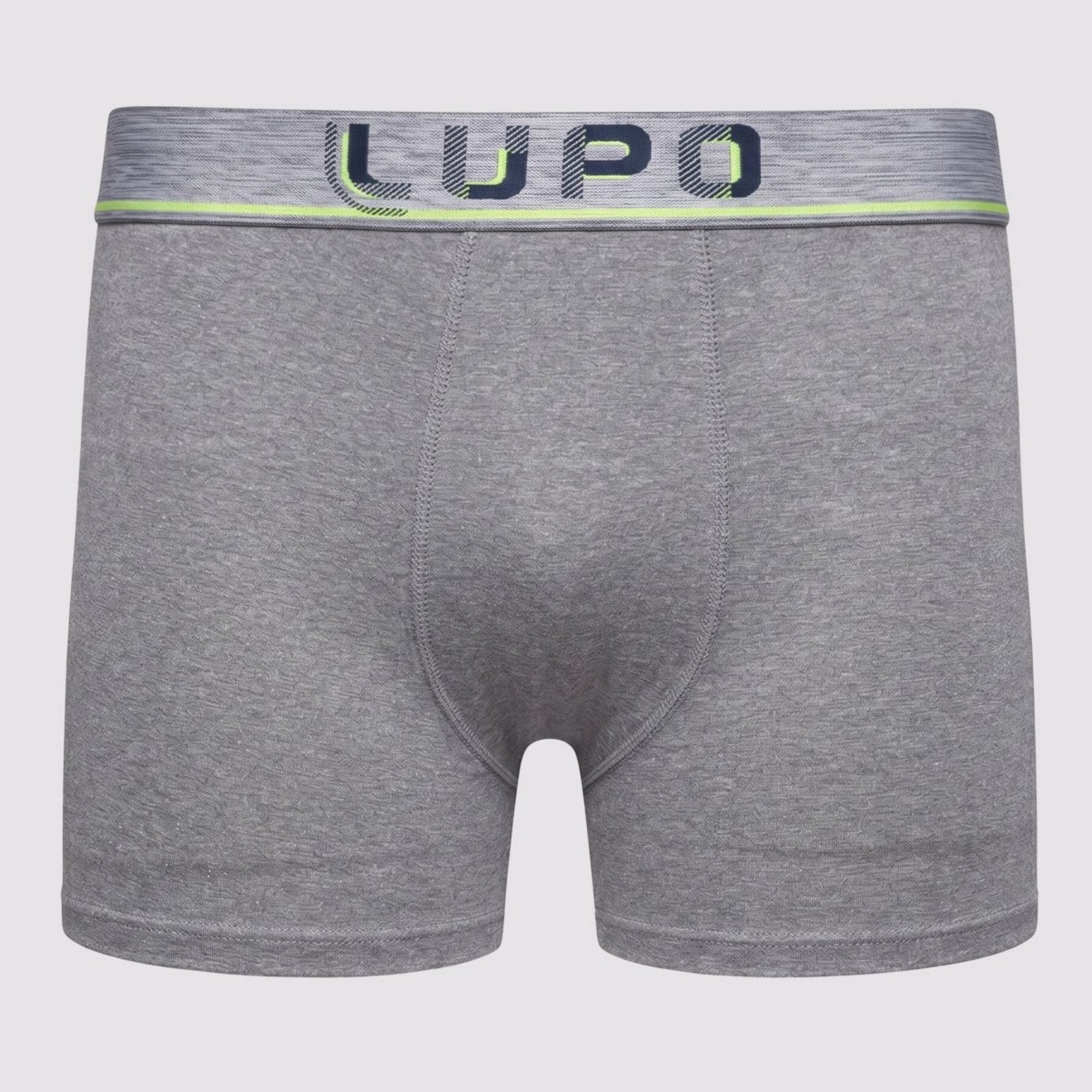 Cueca Lupo Boxer Algodão com Elastano Cinza e Verde