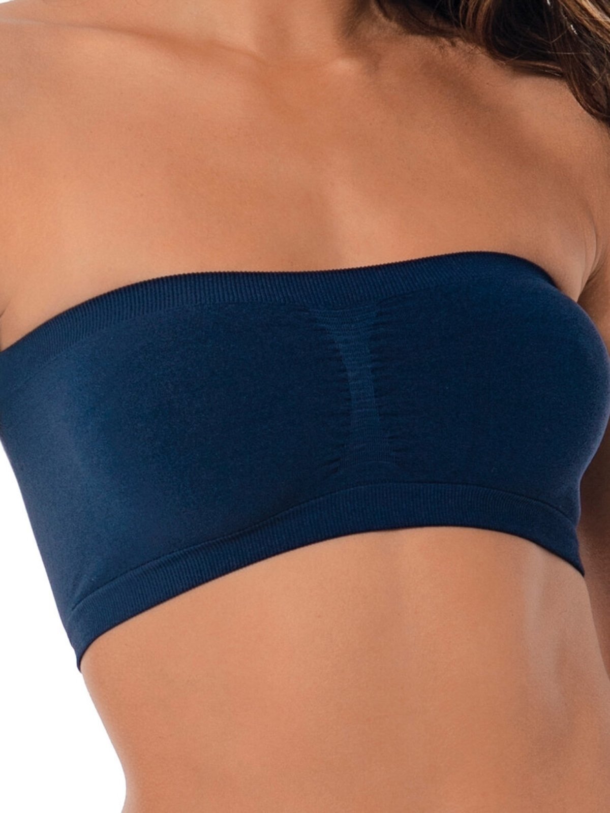 Sutiã Bustiê sem Aro e sem Bojo Ultraleve Demillus 61900 Azul Marinho