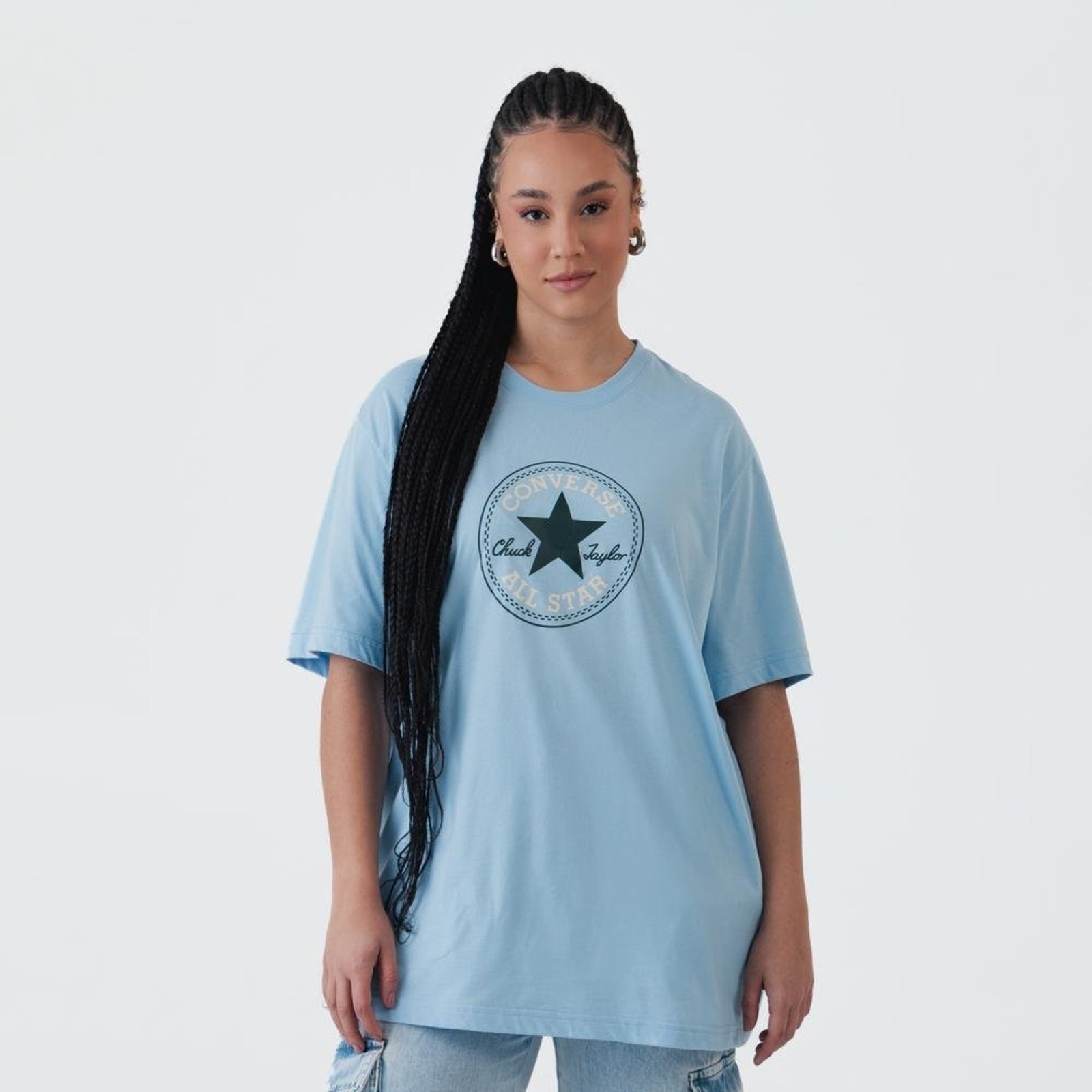 Camiseta Converse Patch Logo Standard Fit Unisex Azul