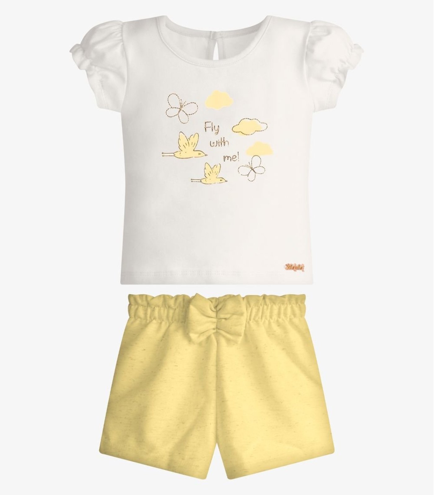 Infantil - Conjunto Blusa Com Shorts Trick Nick Bege