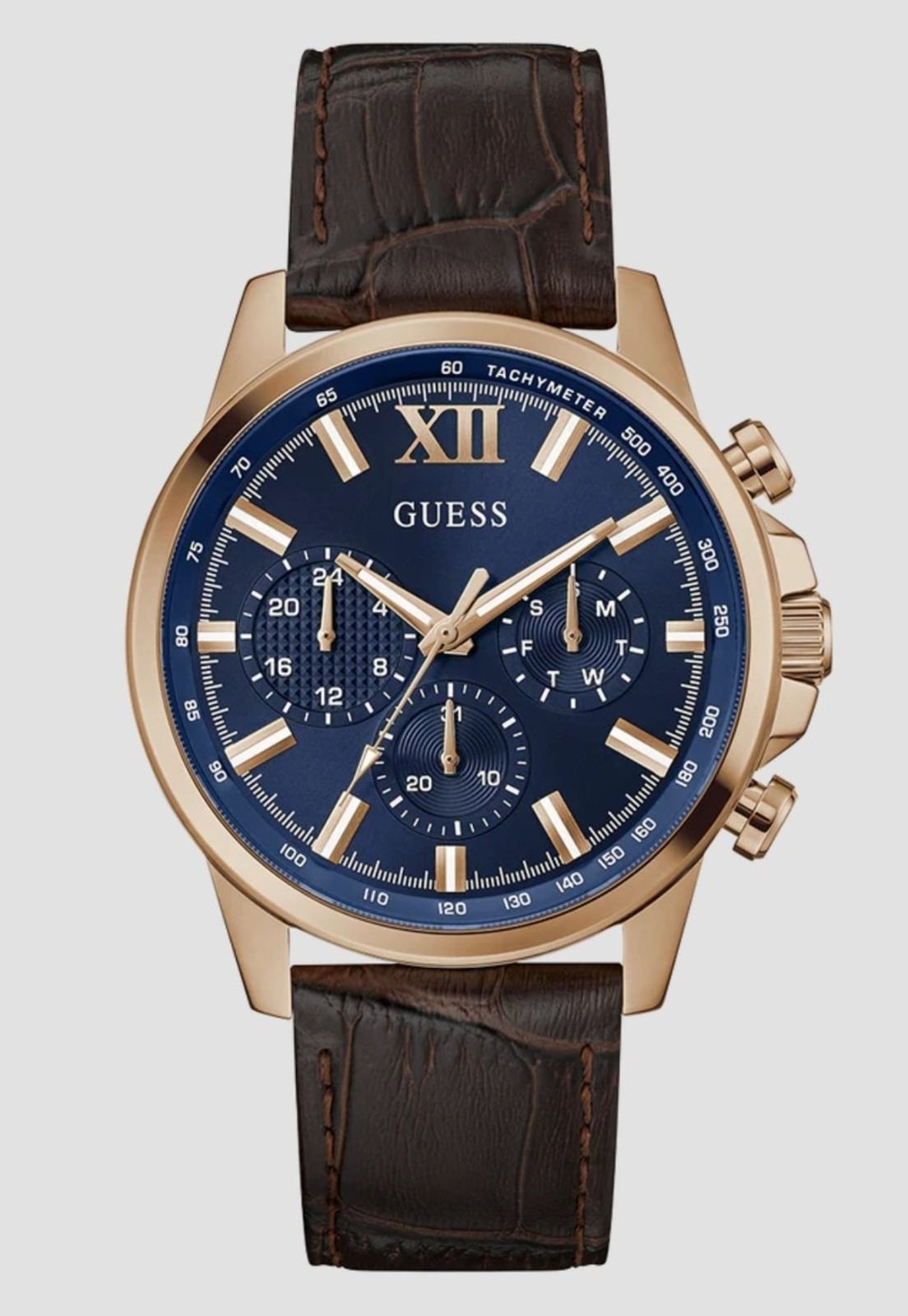 Relógio Guess Redondo Multi-funções Marrom