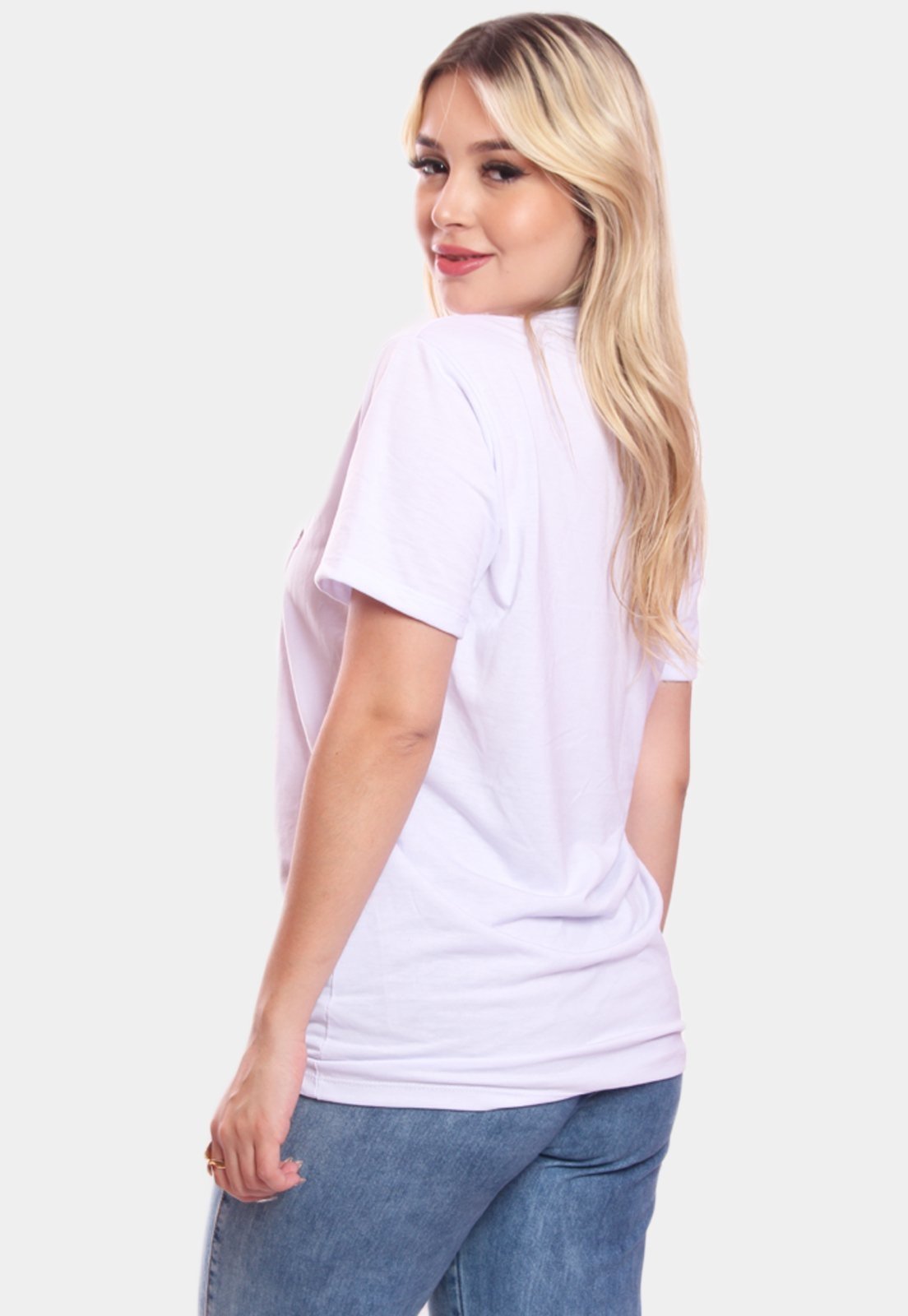 Vista 3 Tshirt Blusa Feminina Cactos Estampada Manga Curta Camiseta Camisa ADRIBEN preto ADRIBEN preto