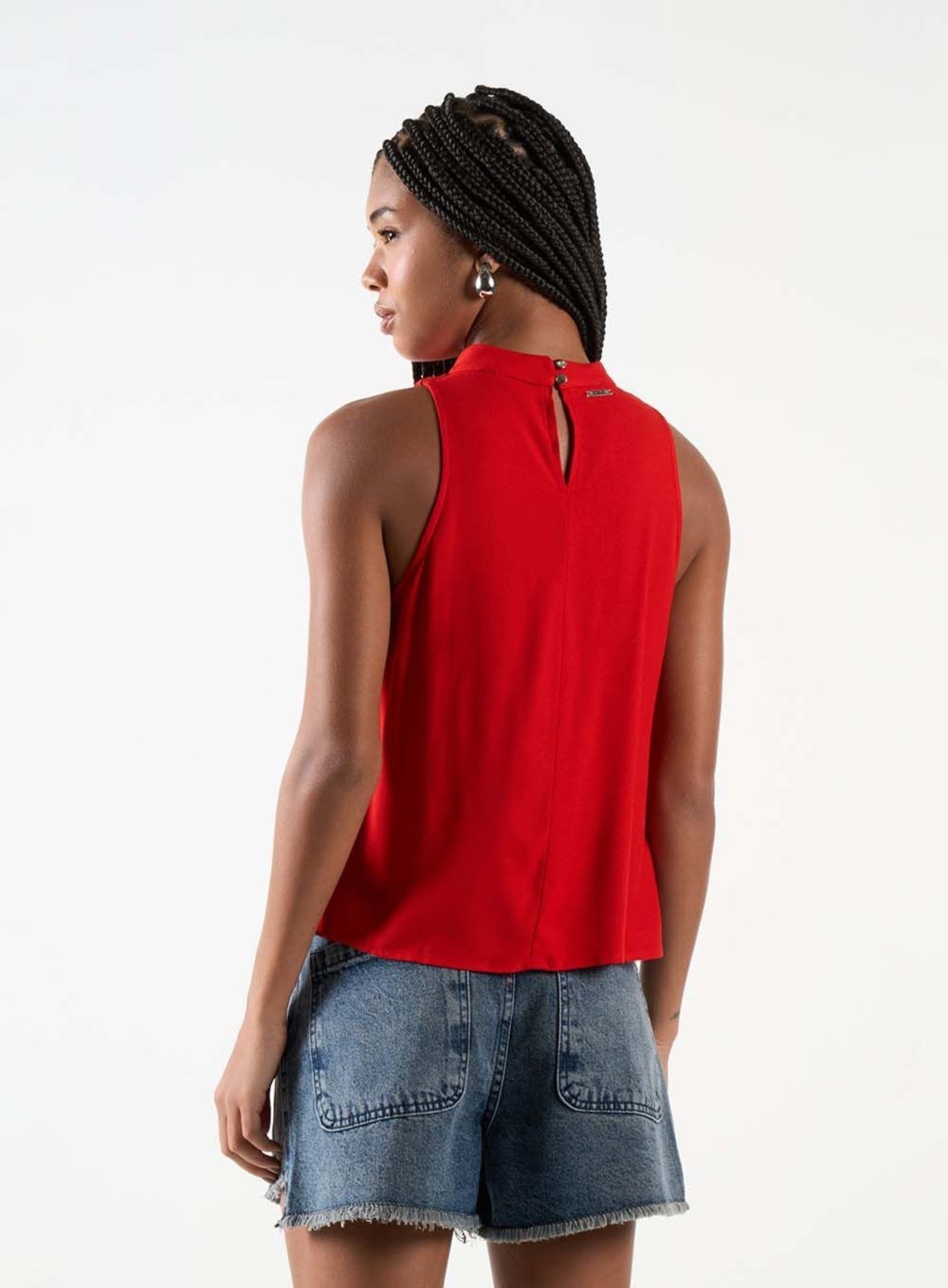 Vista 3 Blusa Comfy Com Gola Alta Colcci CLC Temper vermelho Colcci CLC vermelho