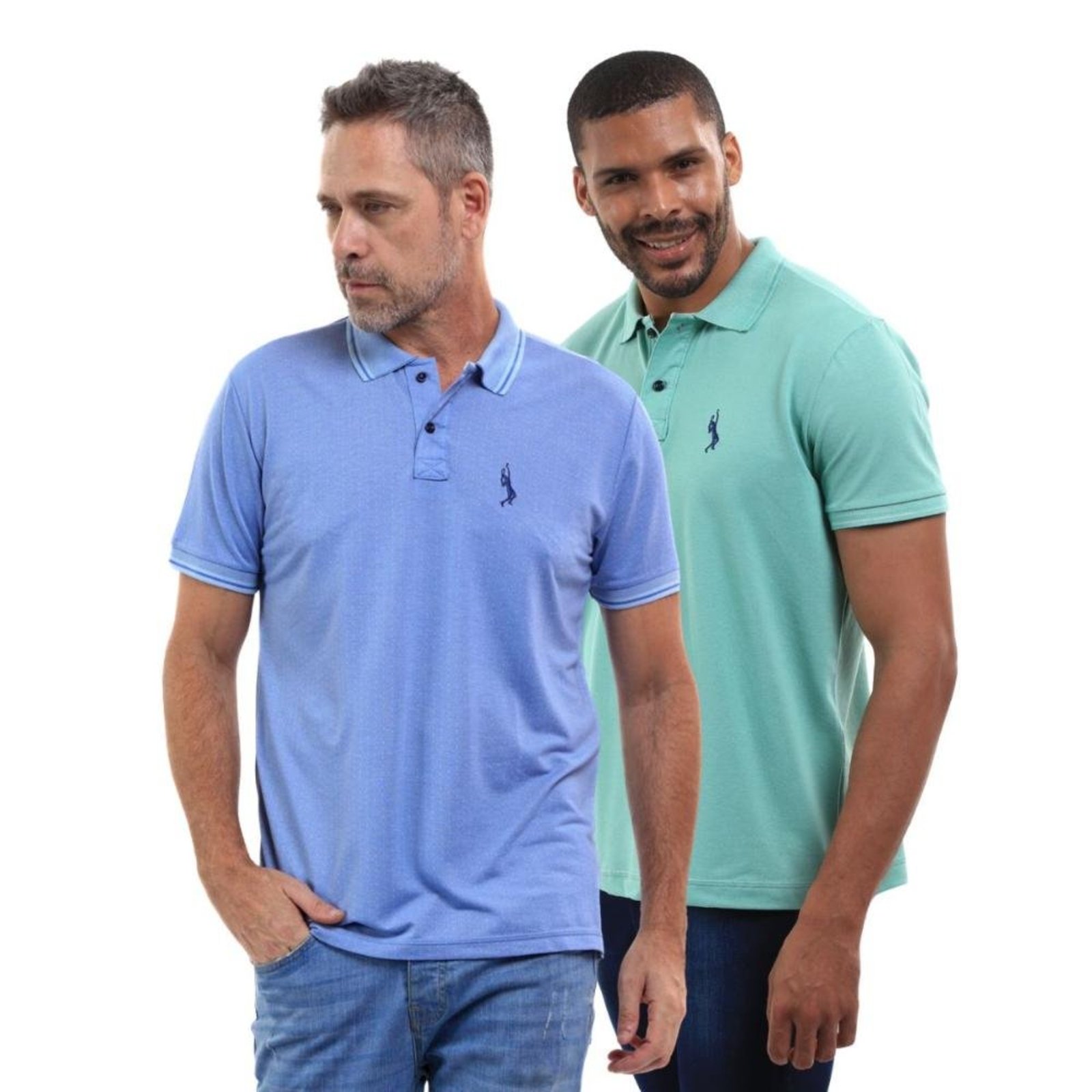 Kit 2 Camisa Polo Tradicinal Moderna Algodão Slim