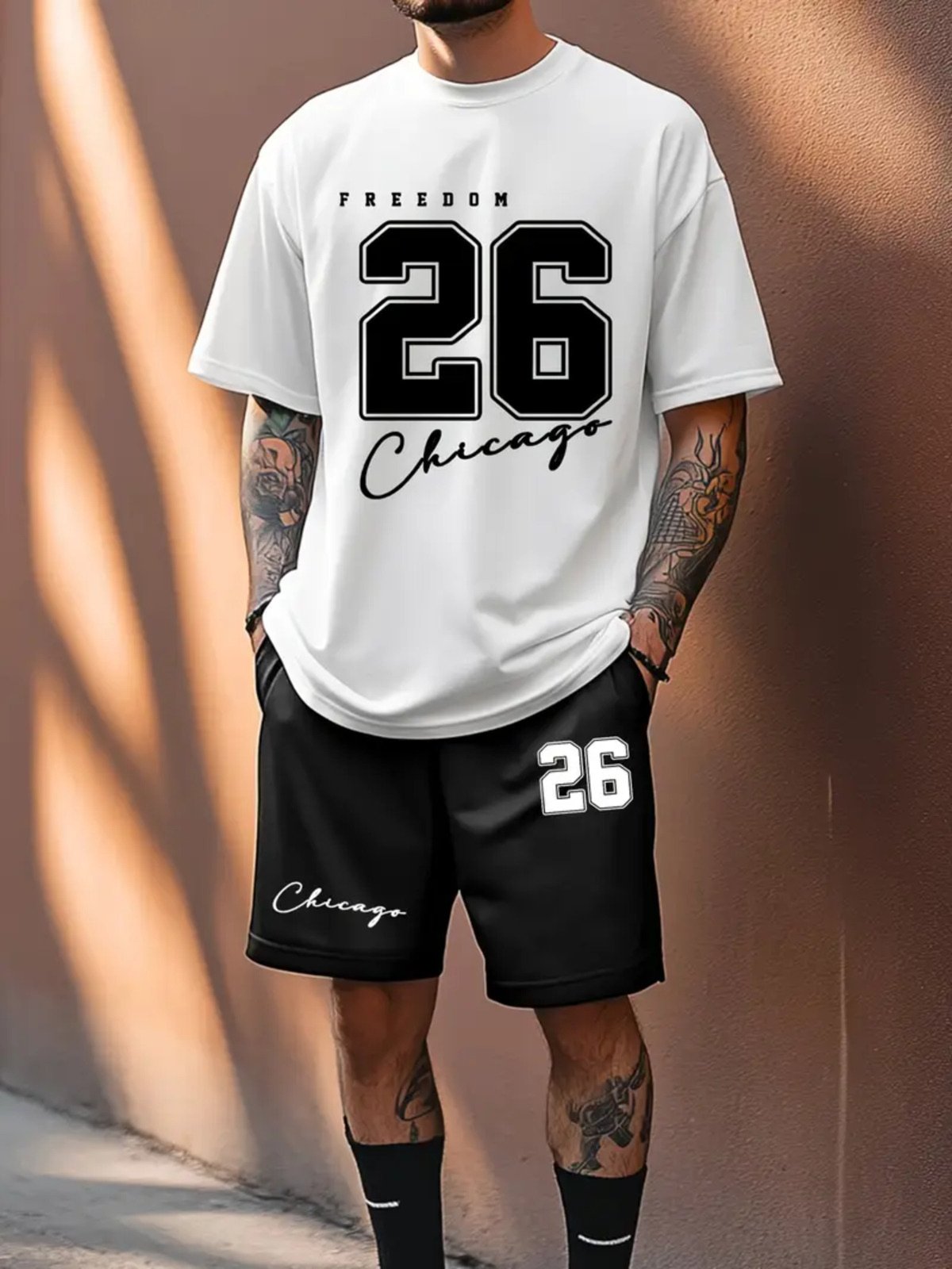 Camiseta Estampada Oversized Freedom Logo Preto Safira Moda Algodão Branca