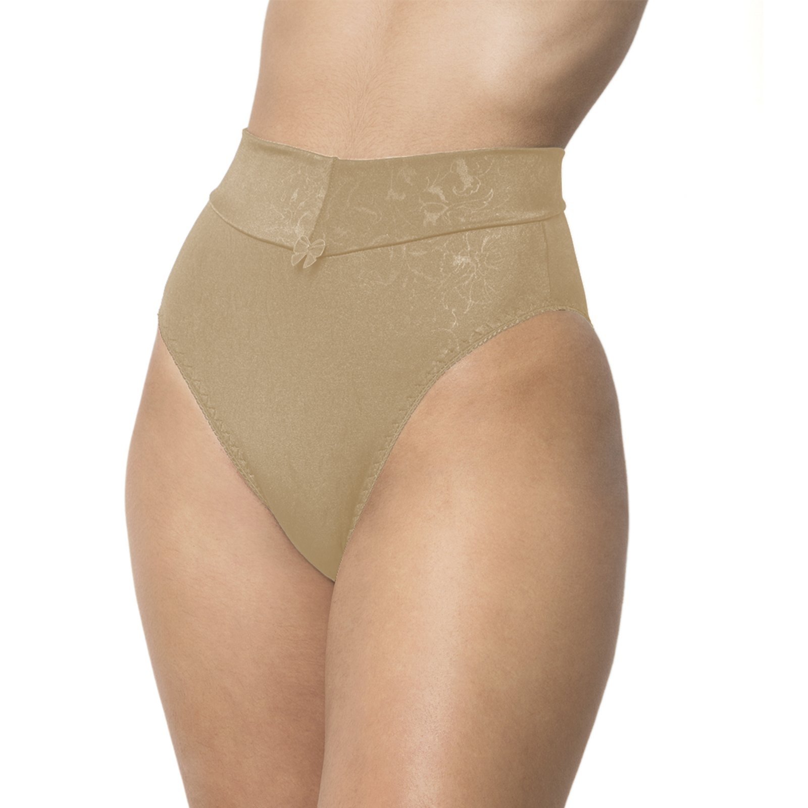 Calcinha Calça Cós Tetê Variedades Lingerie Confortável Modelagem Perfeita Bege