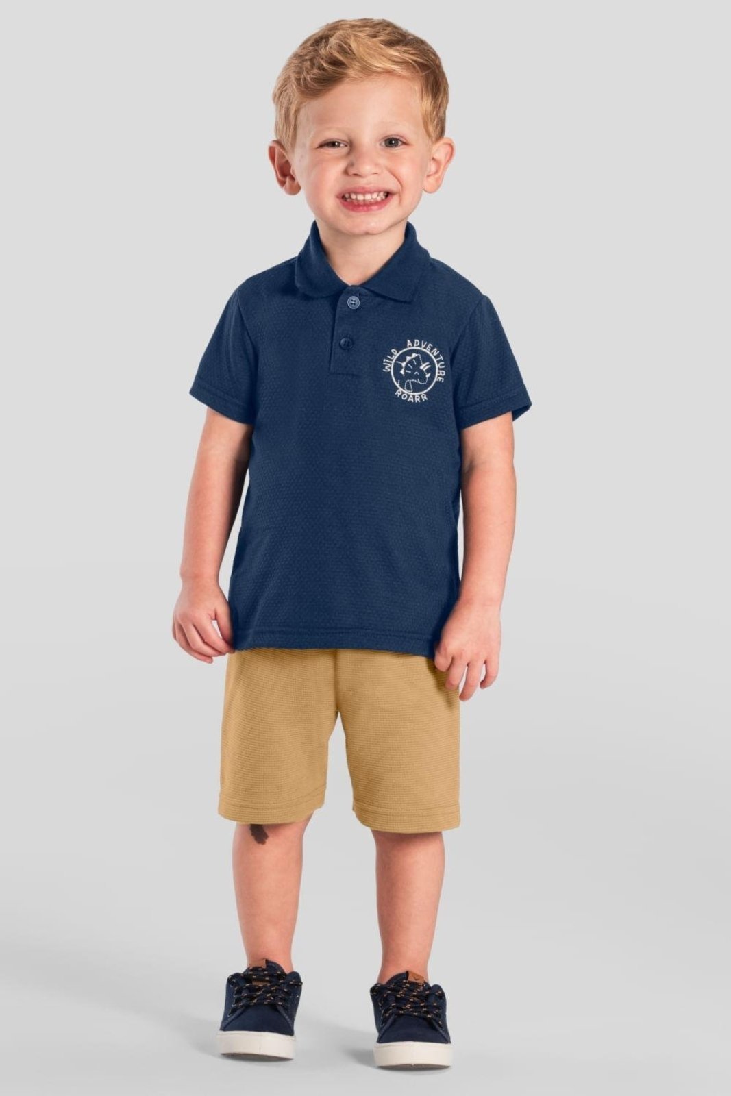 Infantil - Camisa polo menino com bordado Brandili