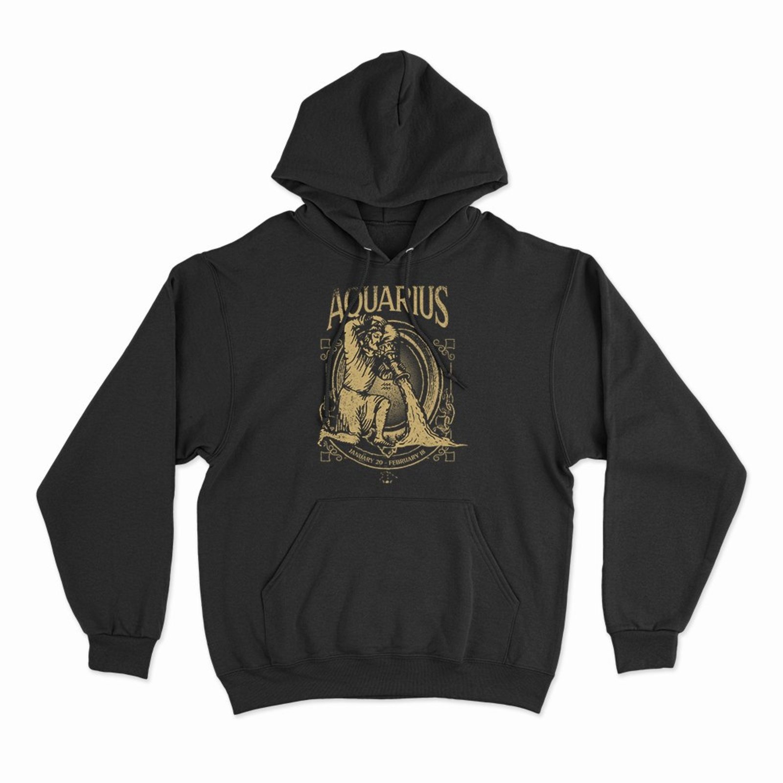 Moletom Com Capuz Aquarius - Preto - Casual - Studio Geek