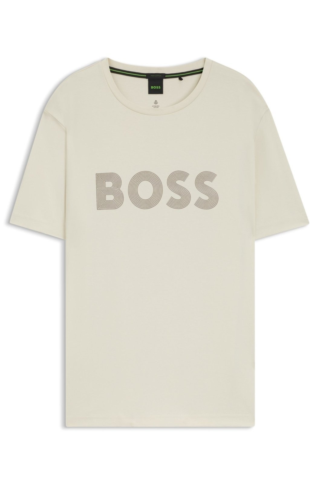 Camiseta De Algodão Pima Com Logo Brilhante