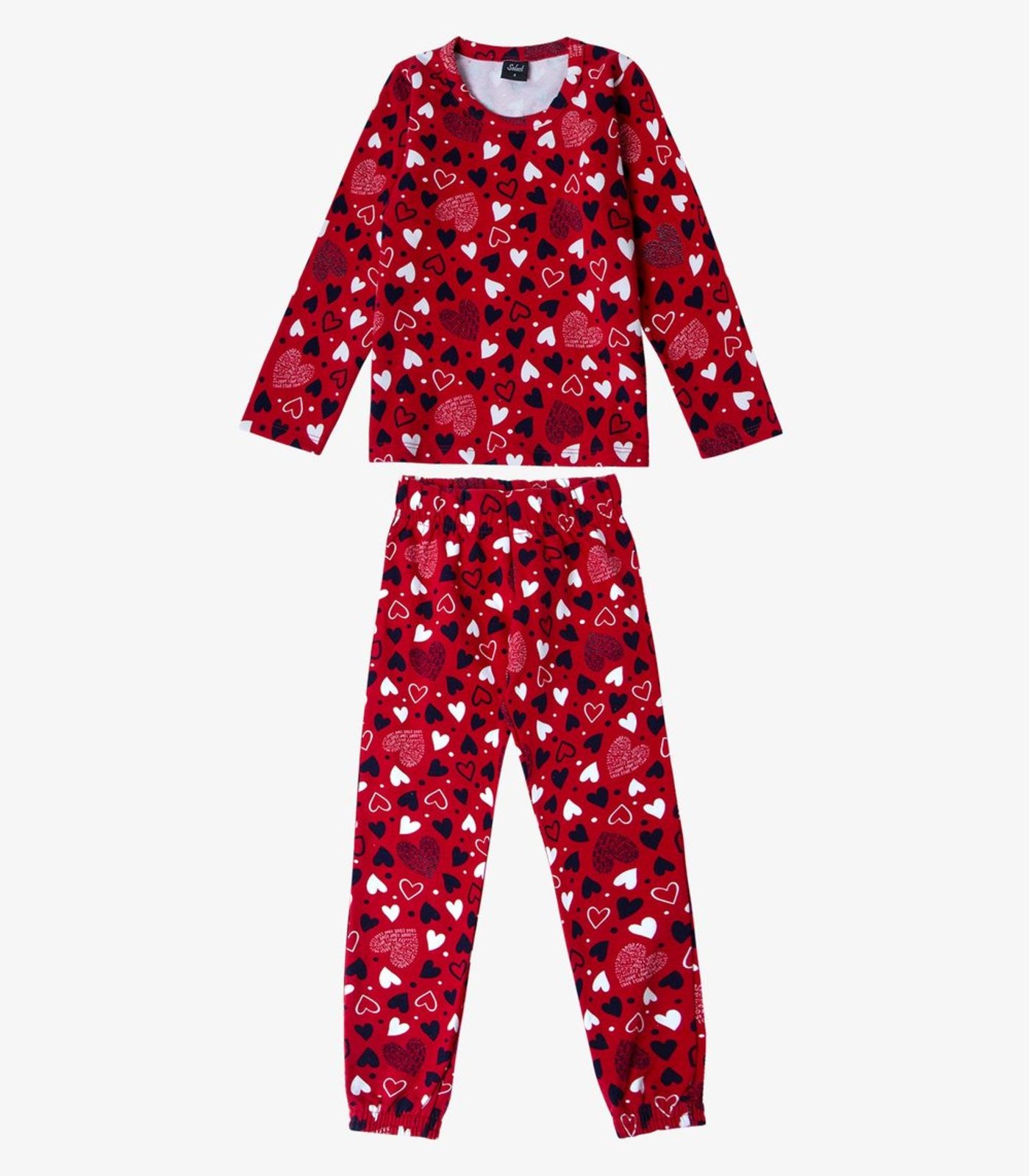 Pijama Menina Estapado Select Vermelho