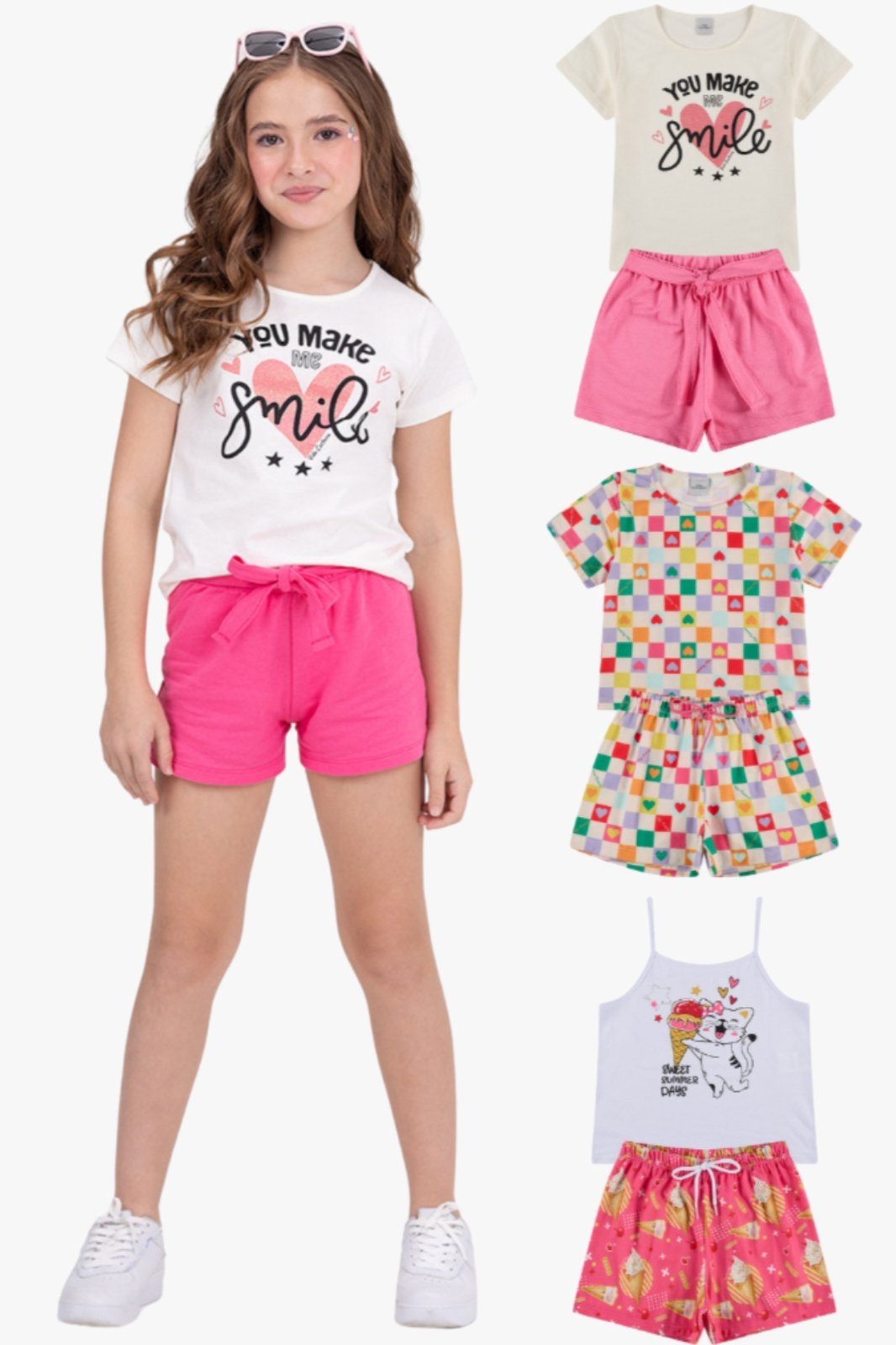 Infantil - Kit 3 Conjuntos Rosa Menina