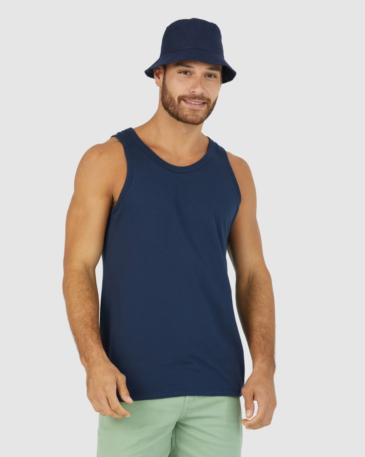 Regata Básica Masculina Cava Ajustada Em Algodão