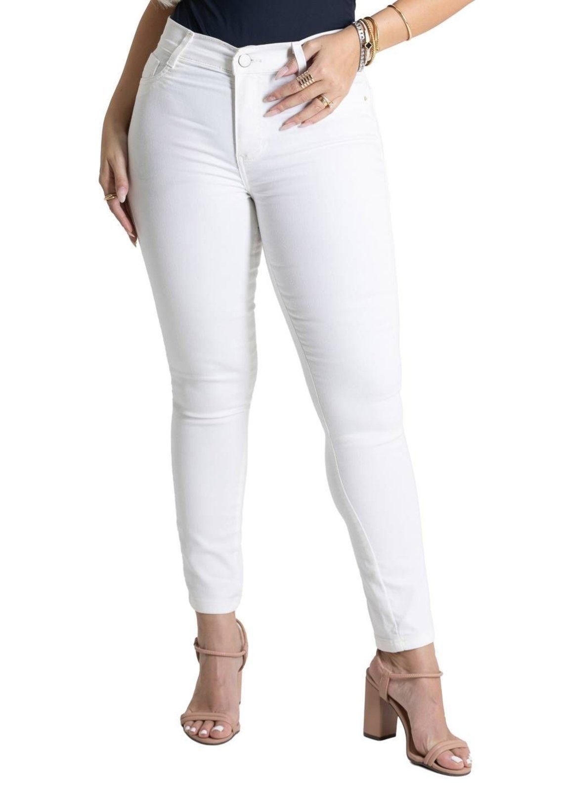 Calça Sarja Sawary Skinny – 278678 – Bege – Sawary
