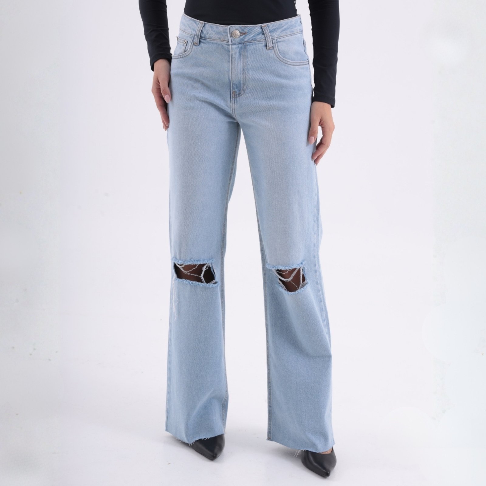 Calça Jeans Reta Barra A Fio Feminino Revanche Sarita