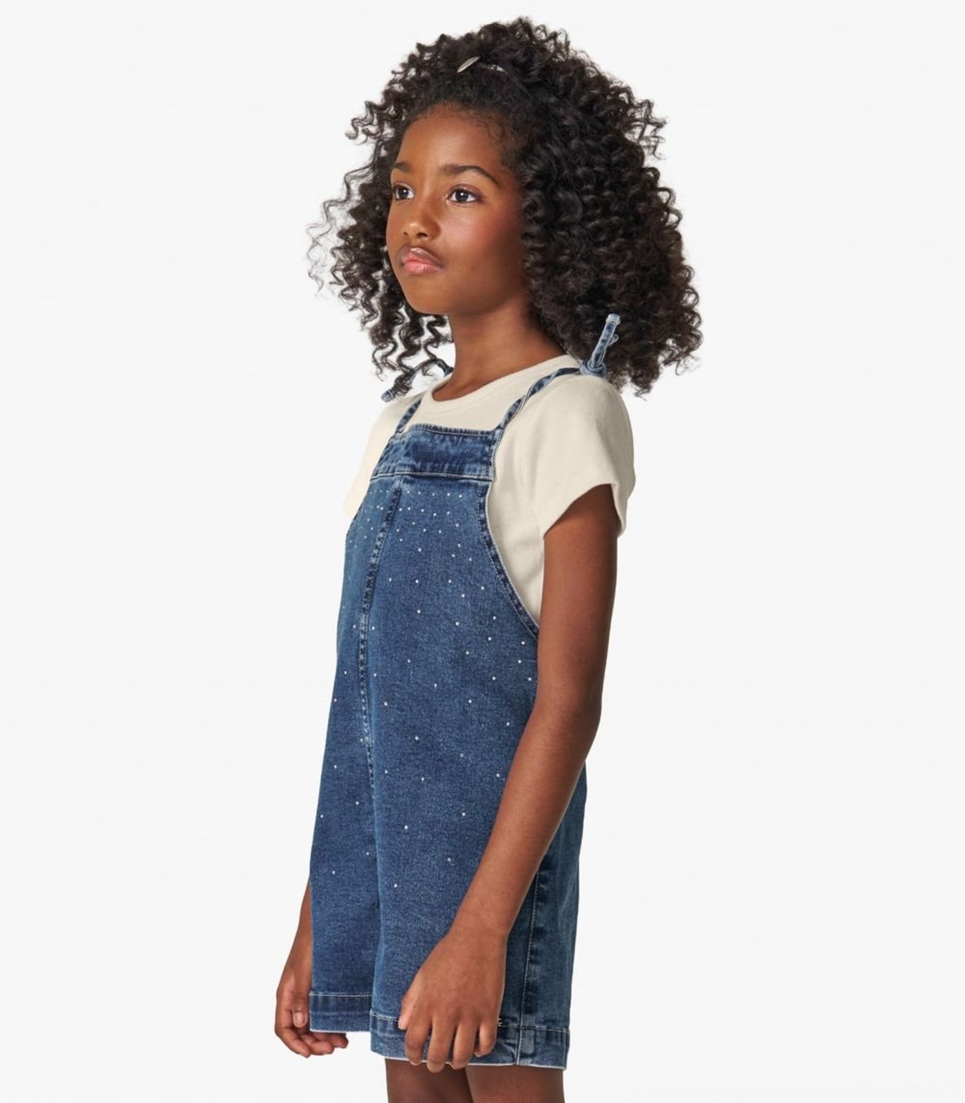 Vista 3 Infantil - Conjunto Blusa com Jardineira Trick Nick TRICK NICK JEANS azul TRICK NICK JEANS azul
