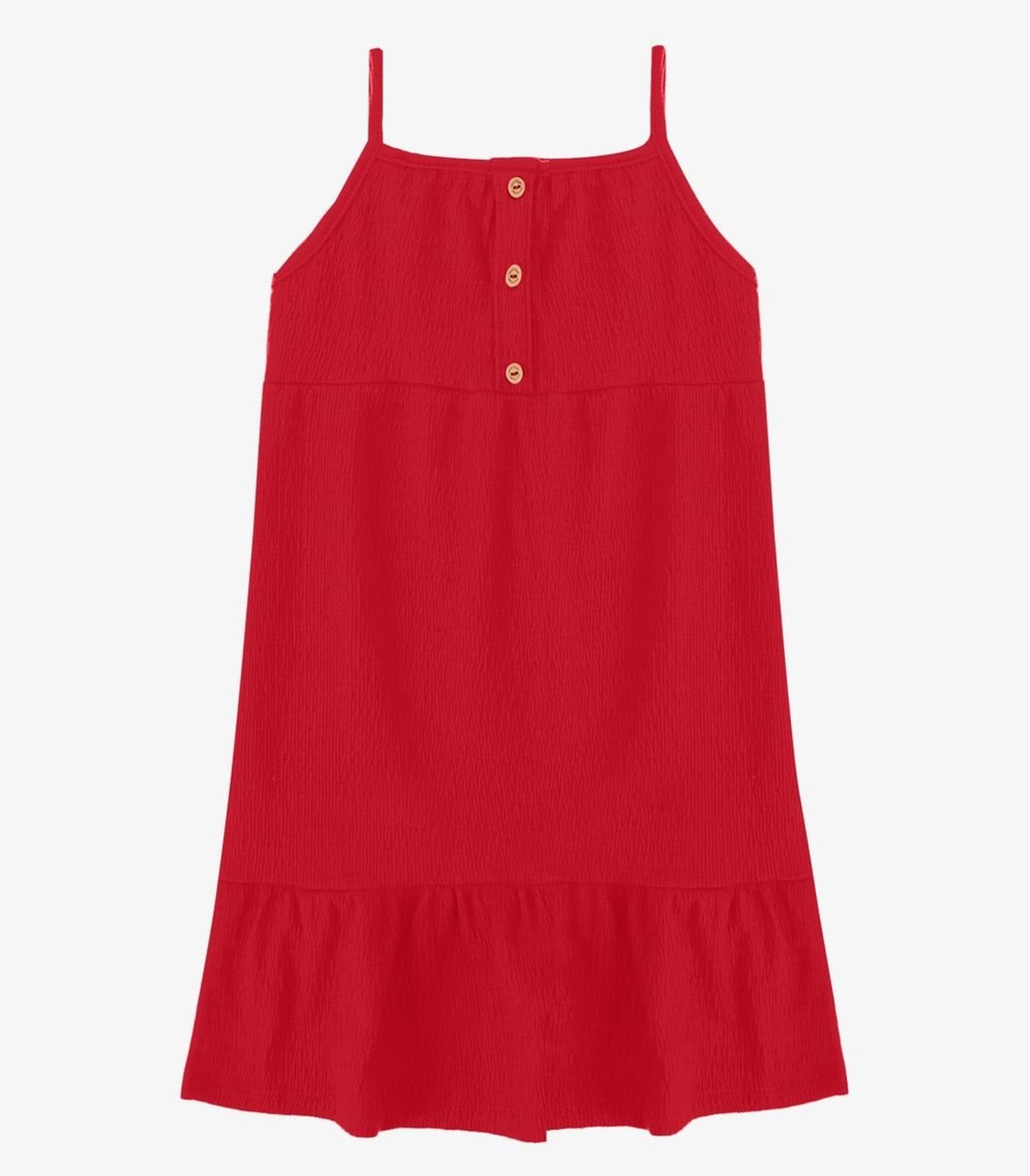 Infantil - Vestido Menina Anarruga Trick Nick Vermelho