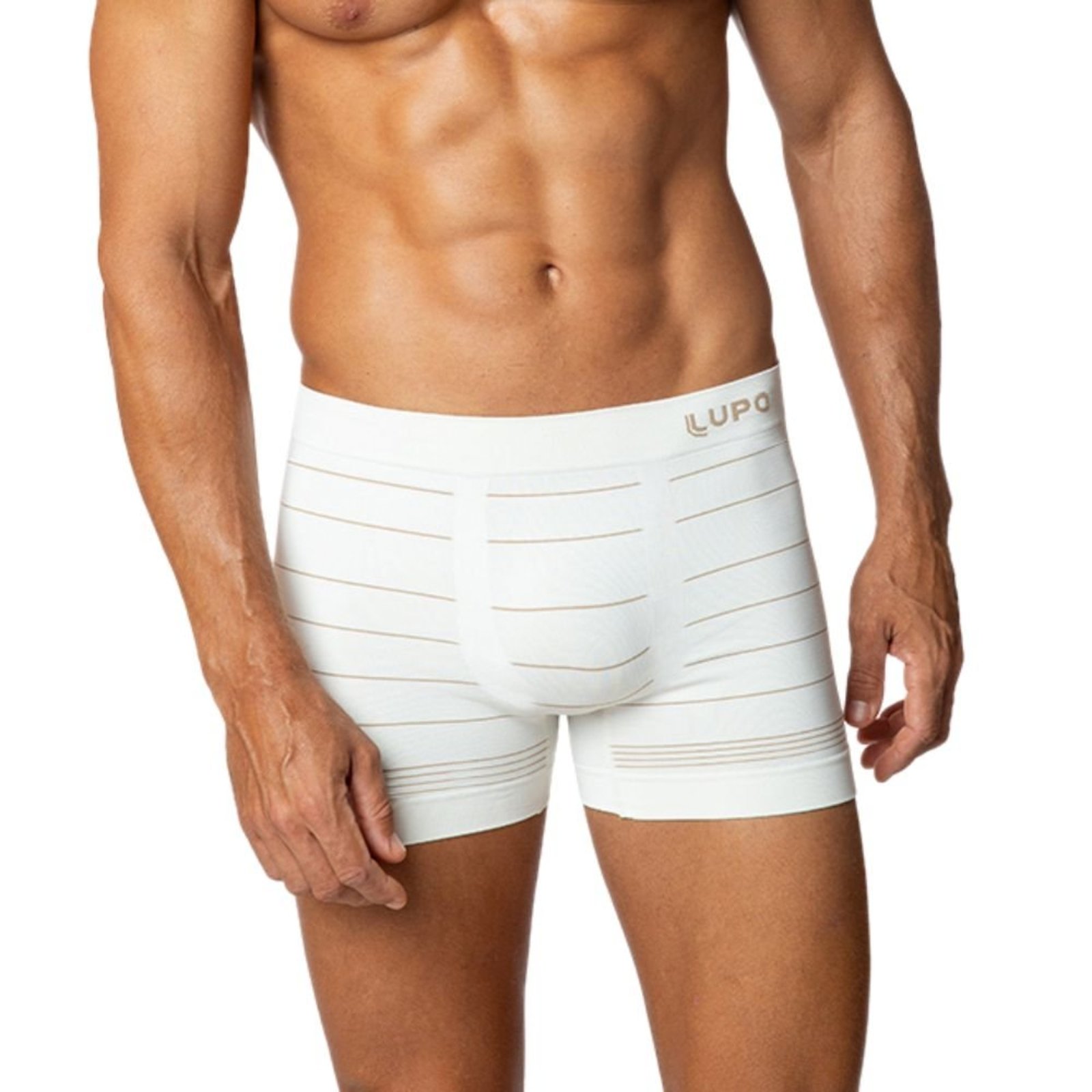 Cueca Boxer Microfibra Sem Costura Listrada Lupo 766-029