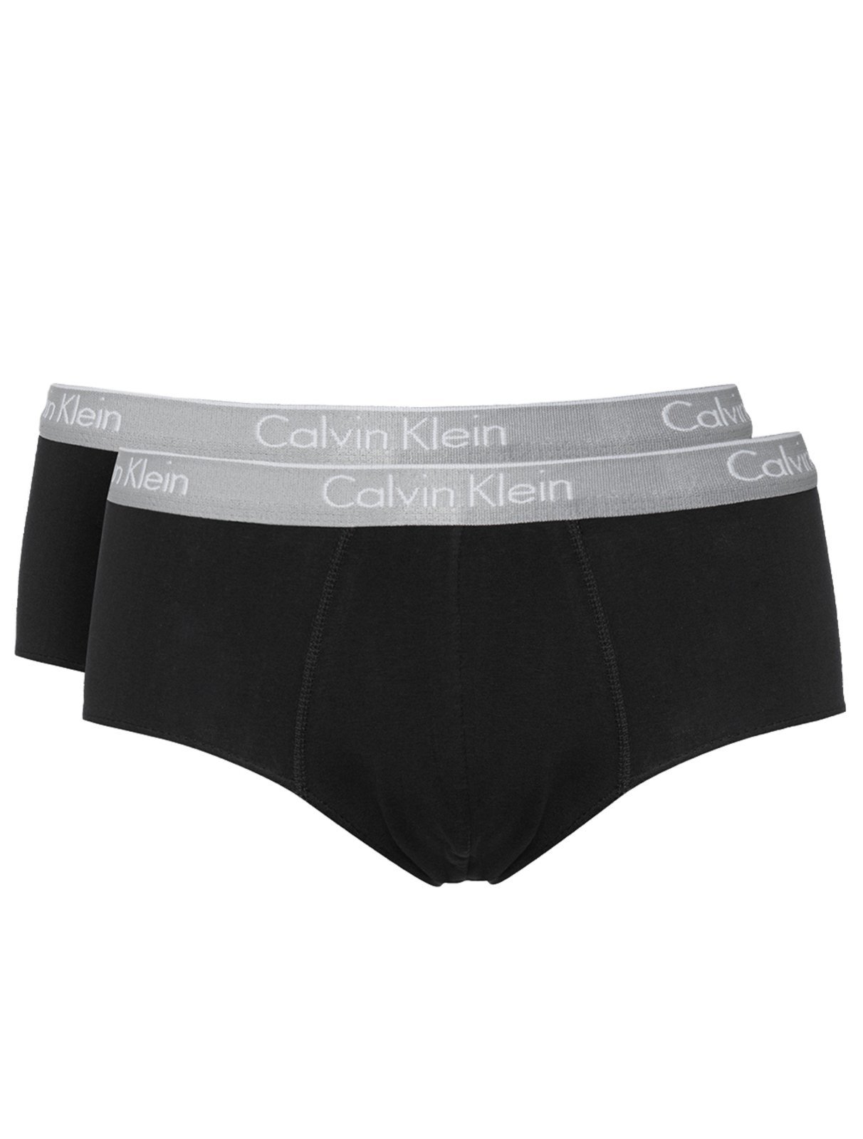 Cuecas Calvin Klein Brief Cotton Print Preta Pack 2UN