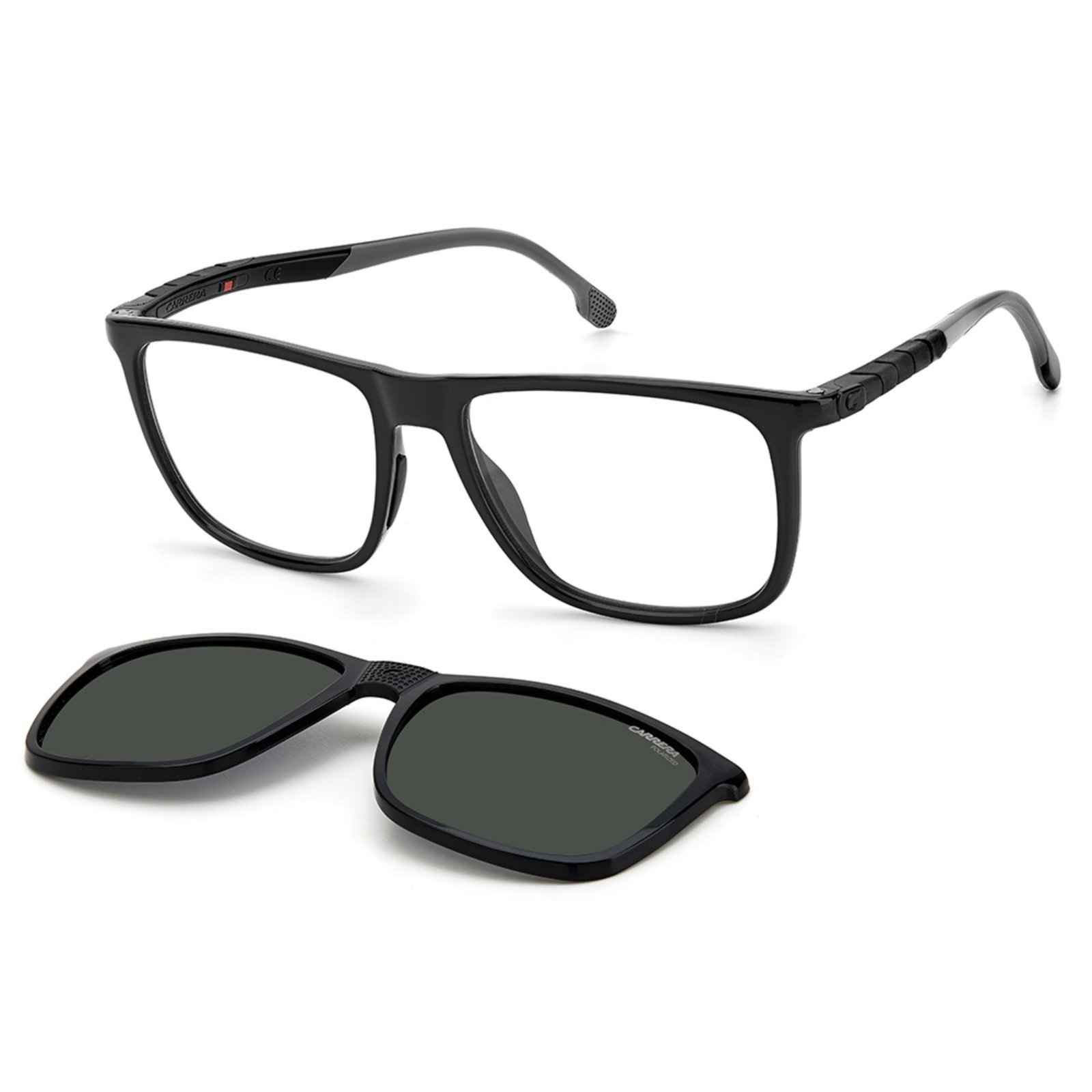 Vista 2 Armação Clip On Carrera HYPERFIT 16/CS 807 - 55 Preto incolor Carrera incolor