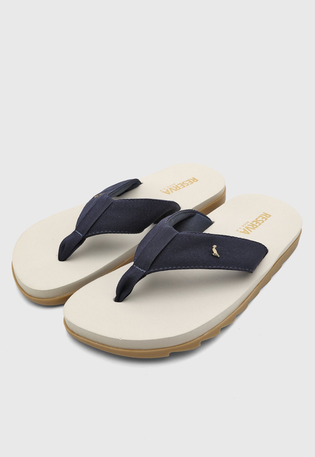 Chinelo Reserva Casual Logo Azul Marinho