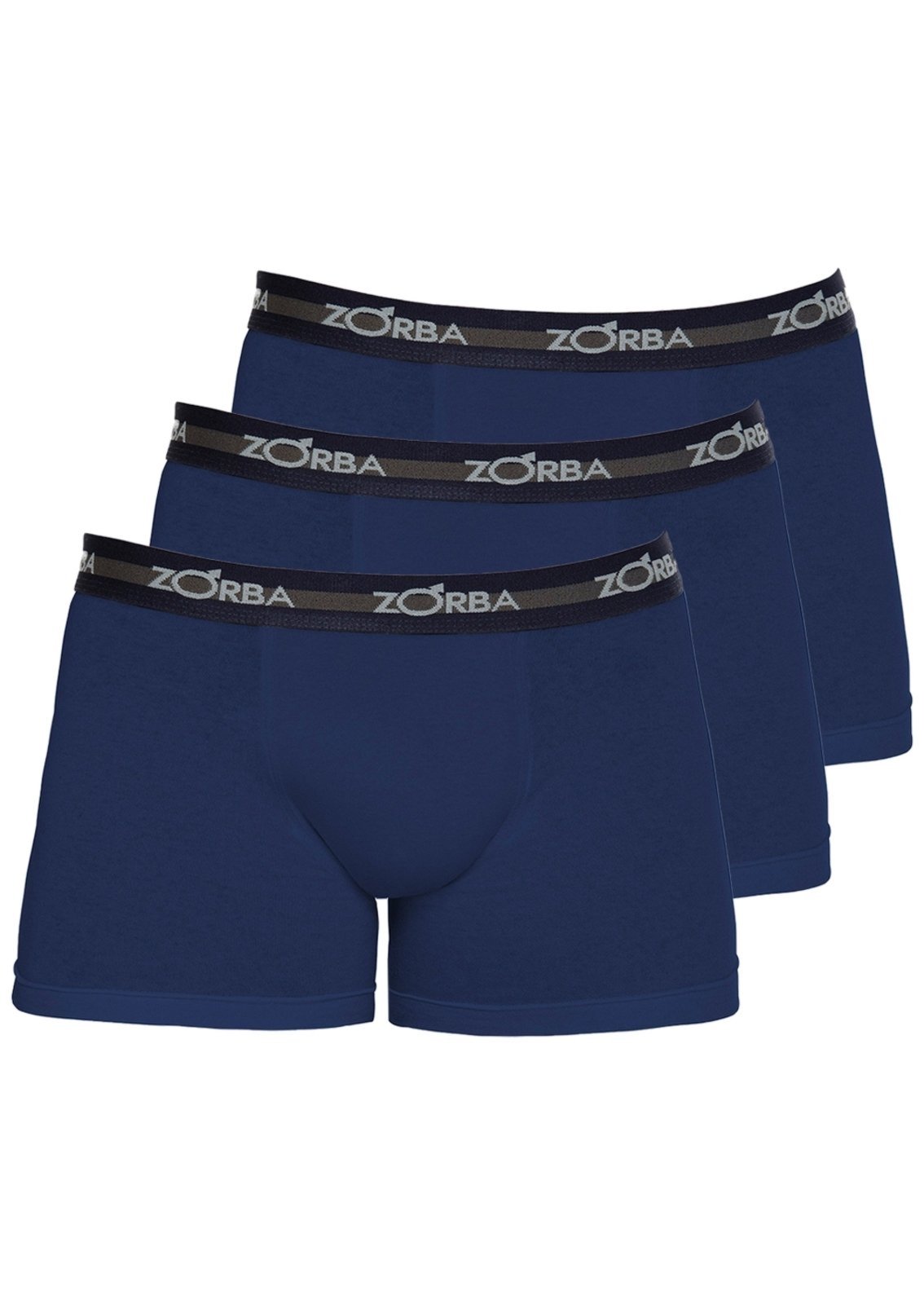 Kit com 3 Cuecas Boxer Zorba 702 Azul Marinho