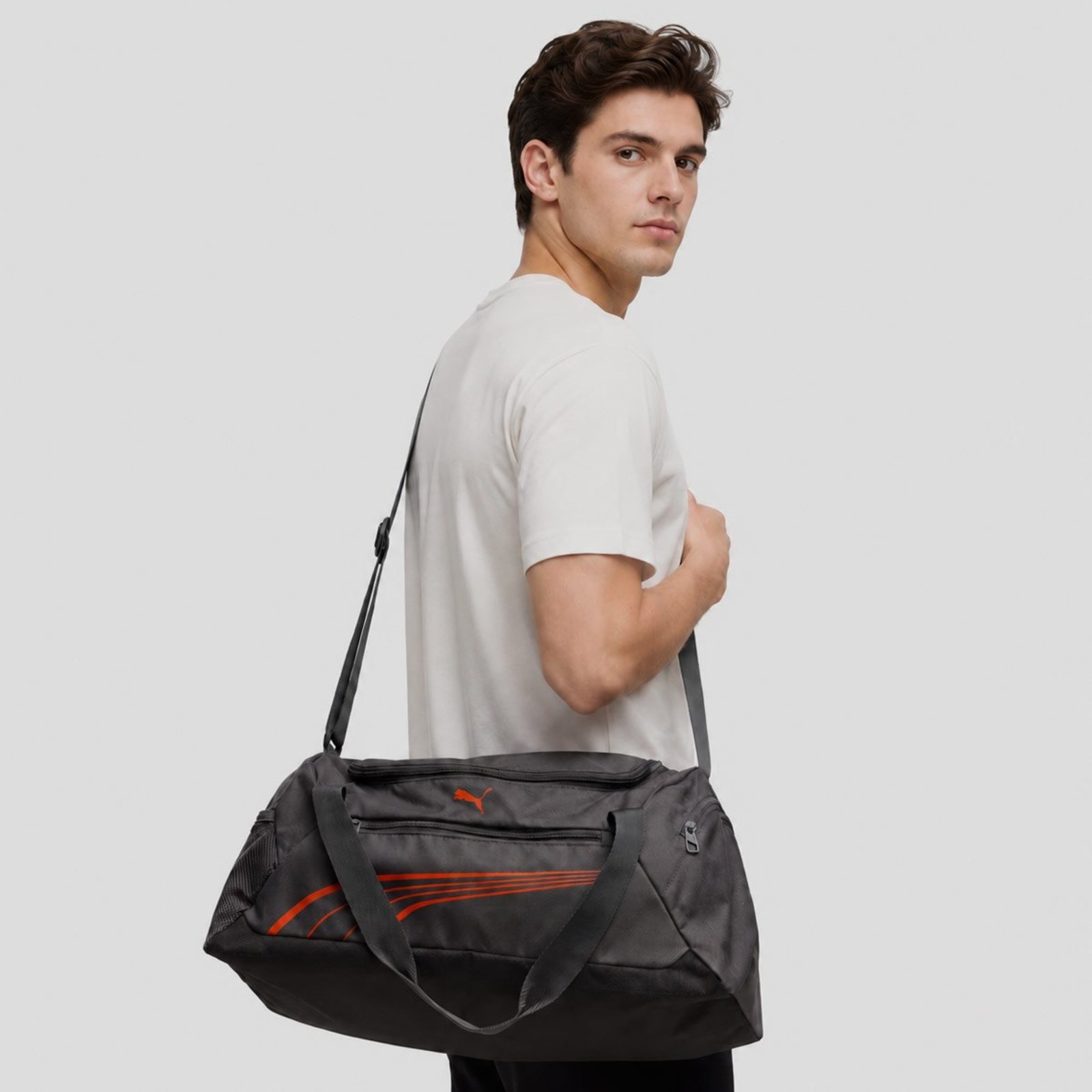 Bolsa Puma Fundamental Small Sports Cinza