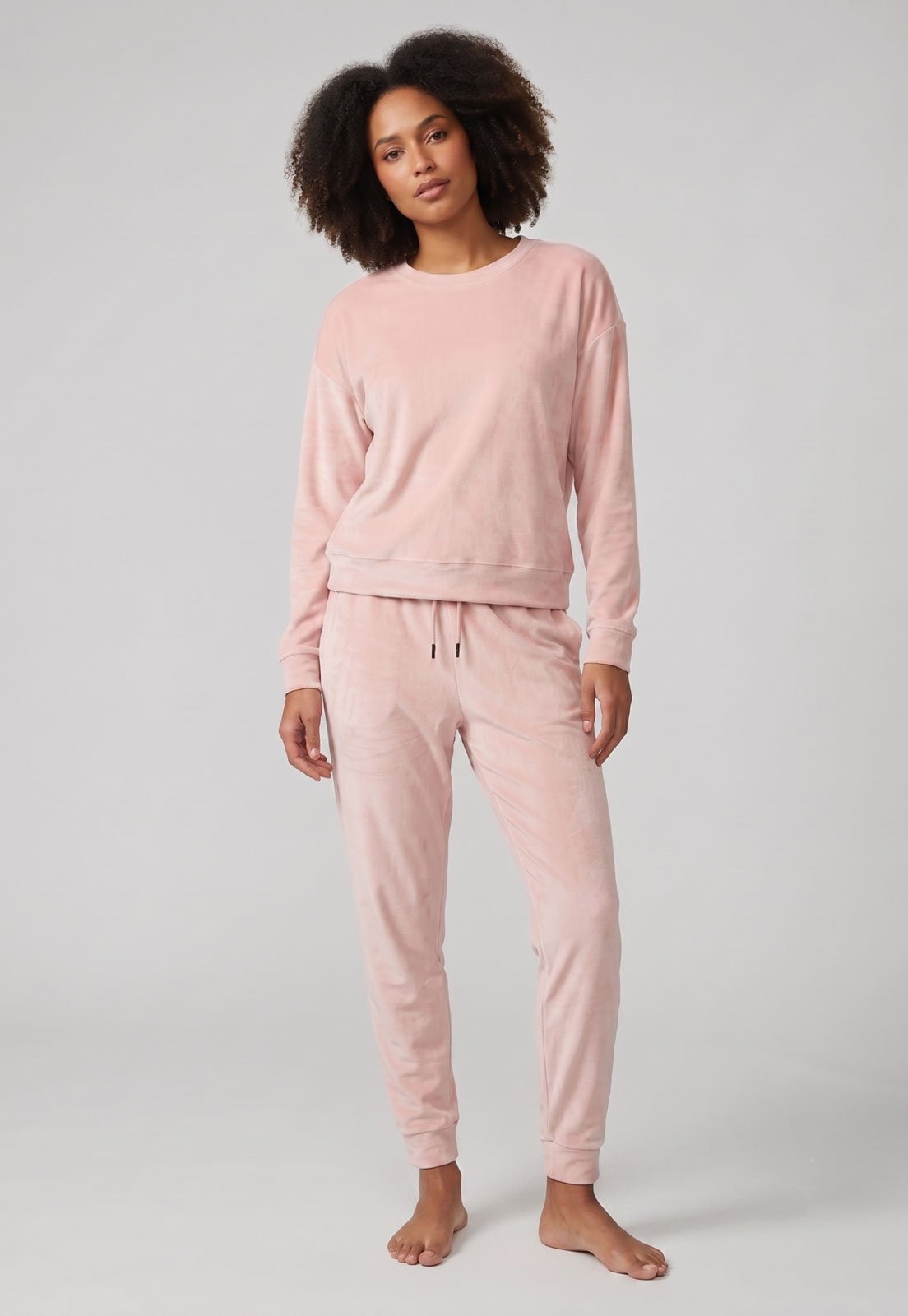 Conjunto de Pijama Feminino Hering Blusa e Calça Rosa