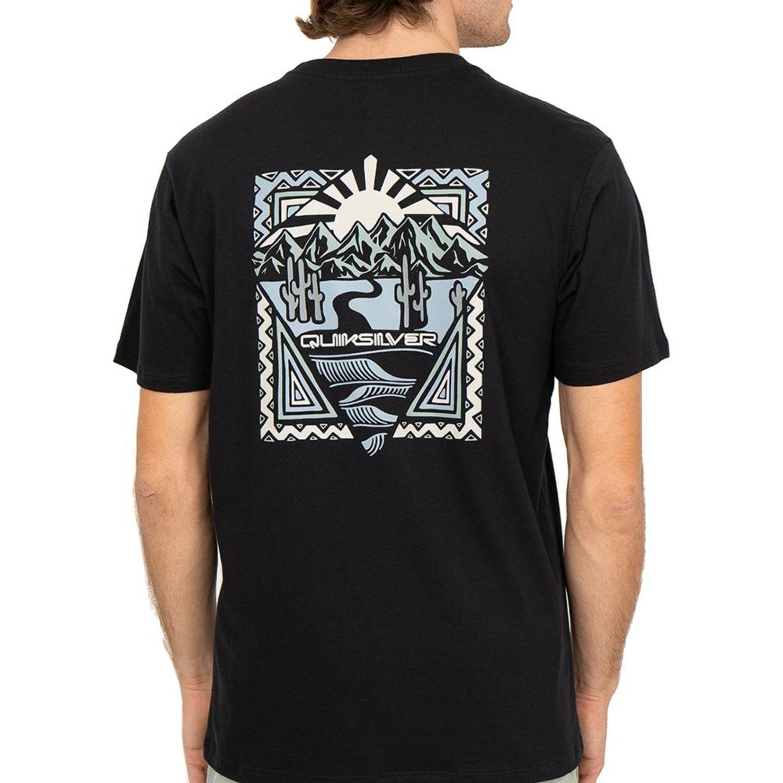 Camiseta Quiksilver Desert Waves SM26 Masculina Preto