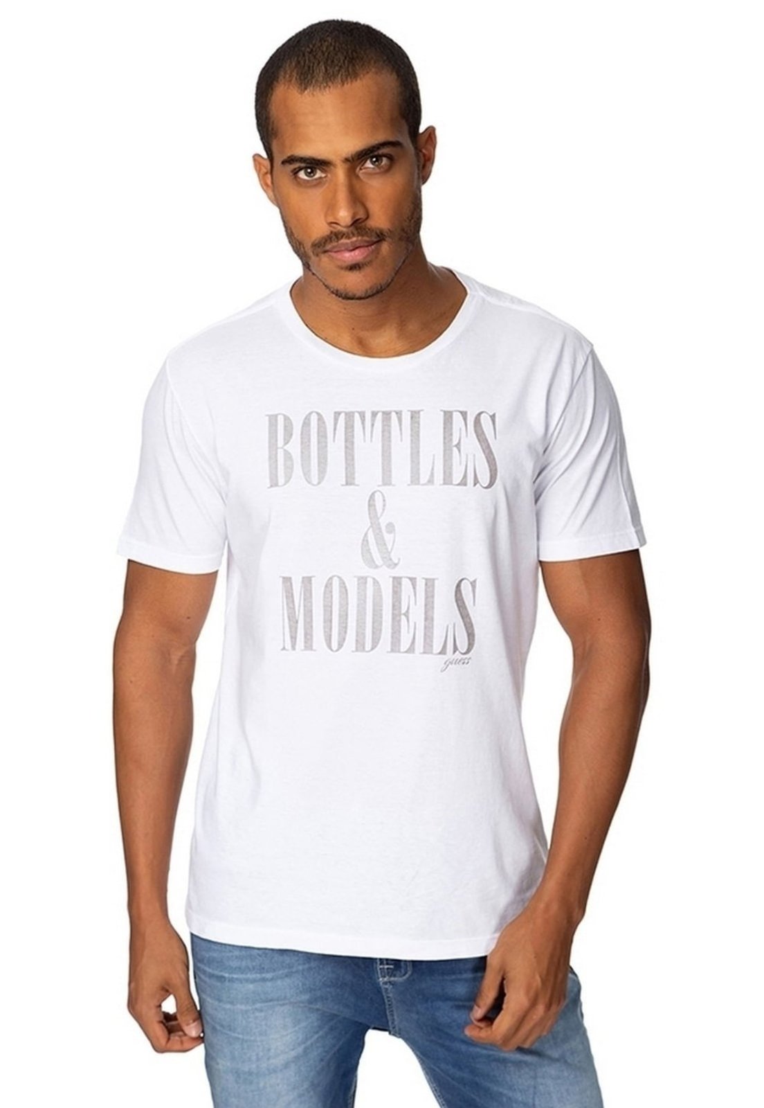 Camiseta Guess Bottles And Models Branco