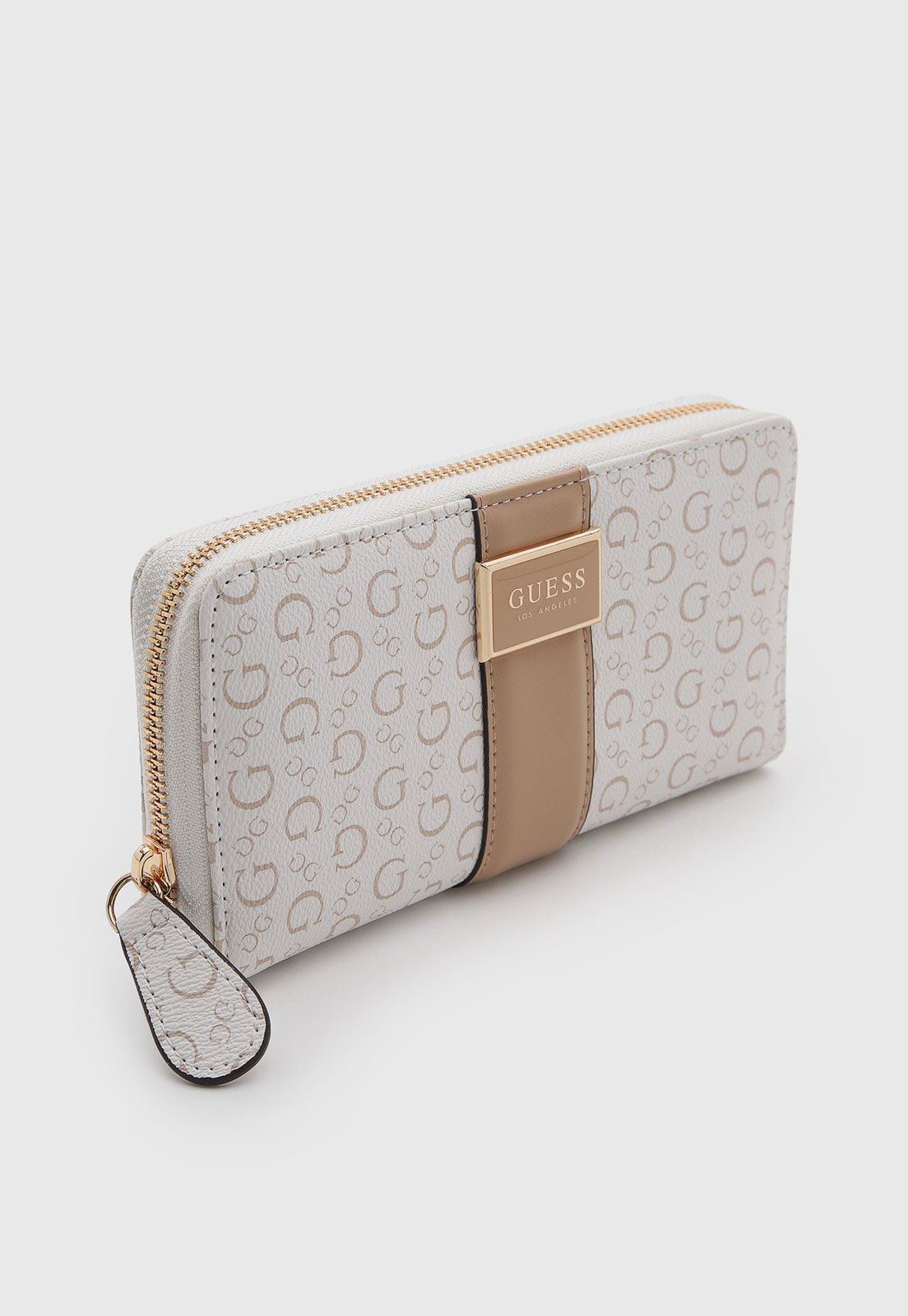 Carteira Feminina Guess Retangular Monograma Branca