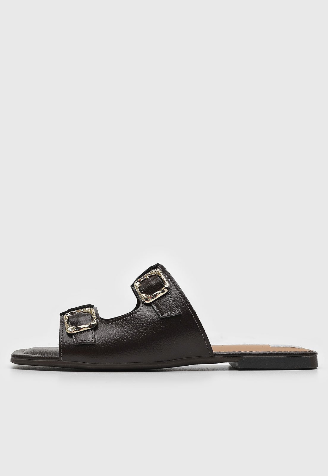 Rasteira Feminina Dakota Fivela Café