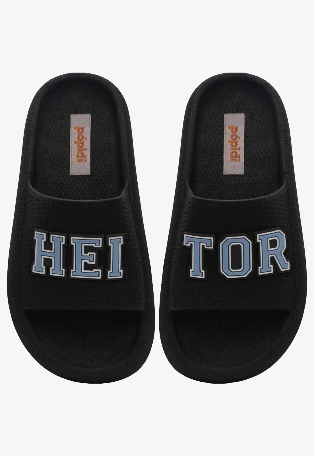Infantil - Chinelo Pópidi Personalizado HEITOR Estilo Nuvem Preto