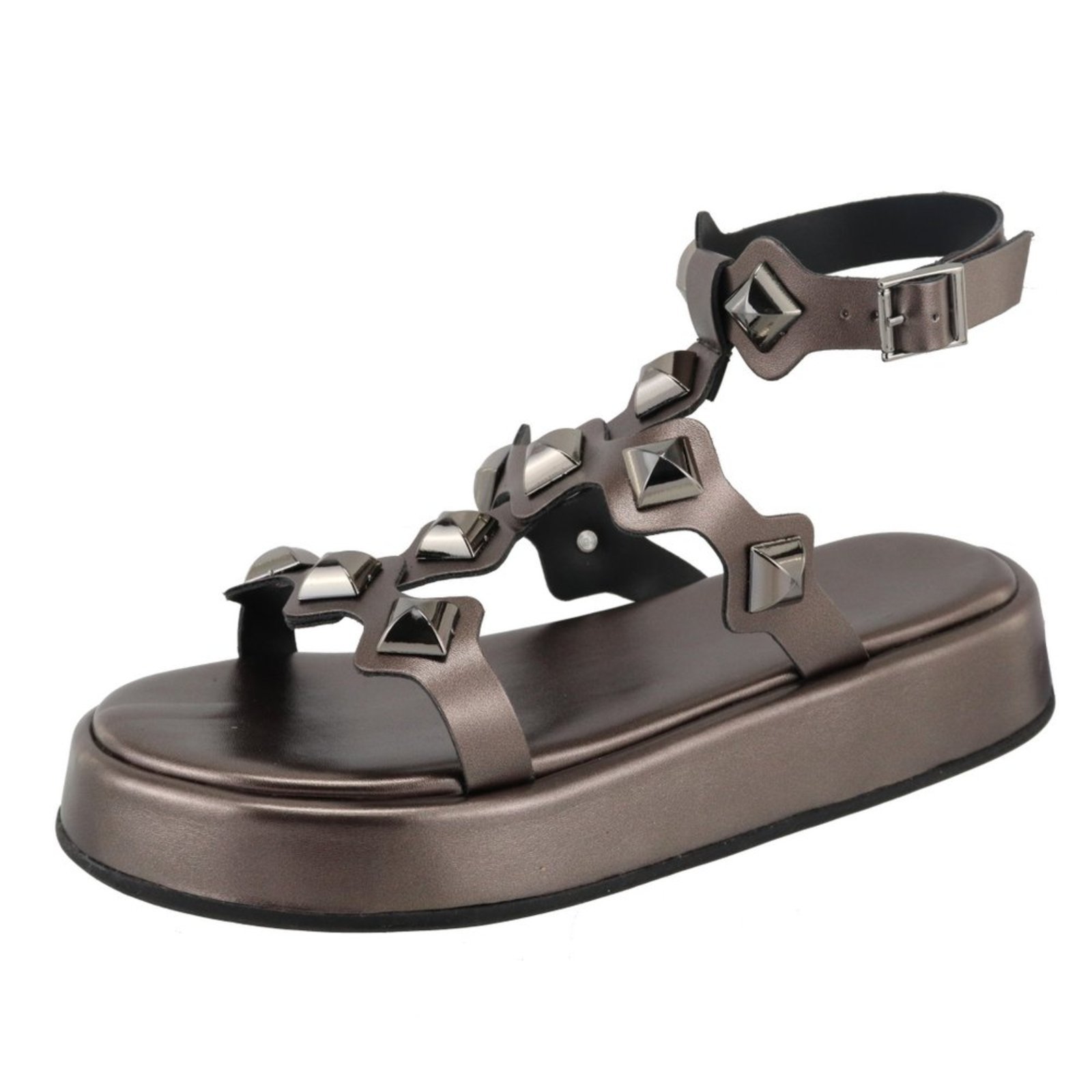 Papete Flat Sandalia Feminina Grafite Vianza