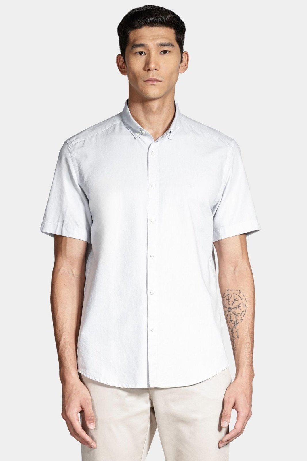 Vista 2 Camisa Aramis Manga Curta Slim Celeste azul azul
