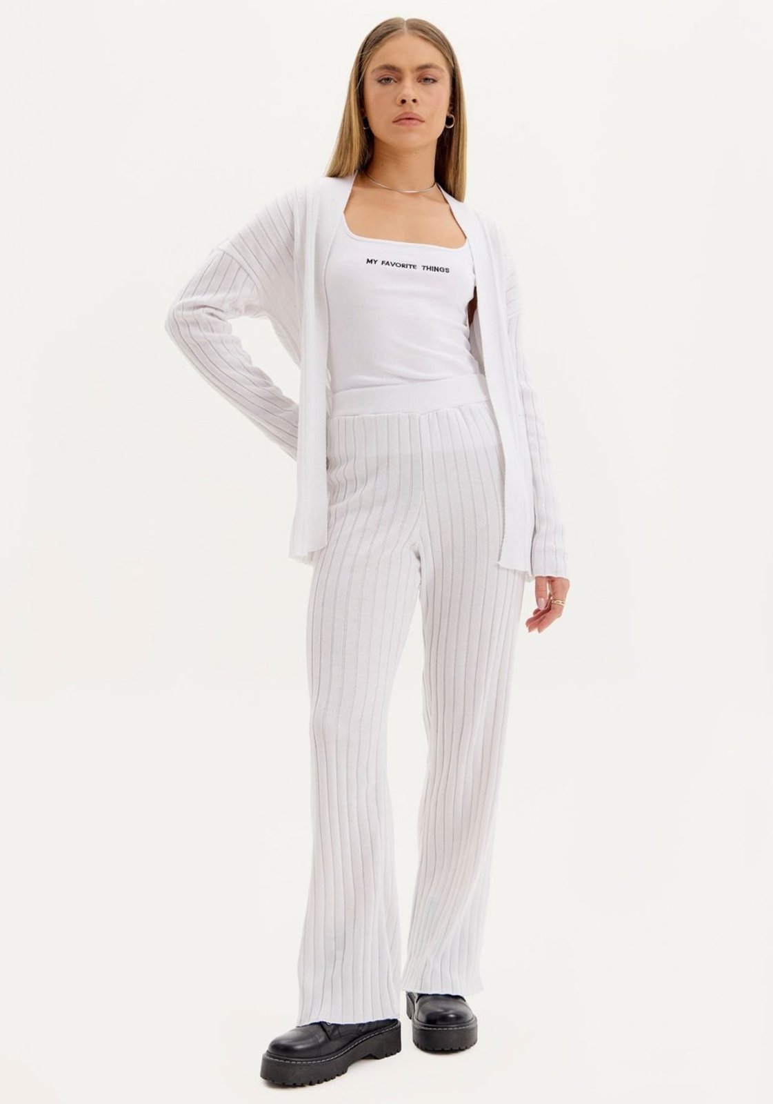 Calça Wide Leg Tricot My Favorite Things