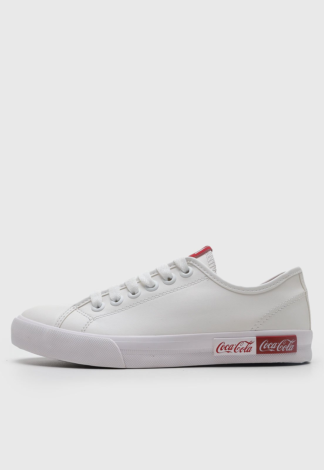 Vista 2 Tênis Feminino Coca-Cola Cano Baixo azul marinho Coca-Cola azul marinho