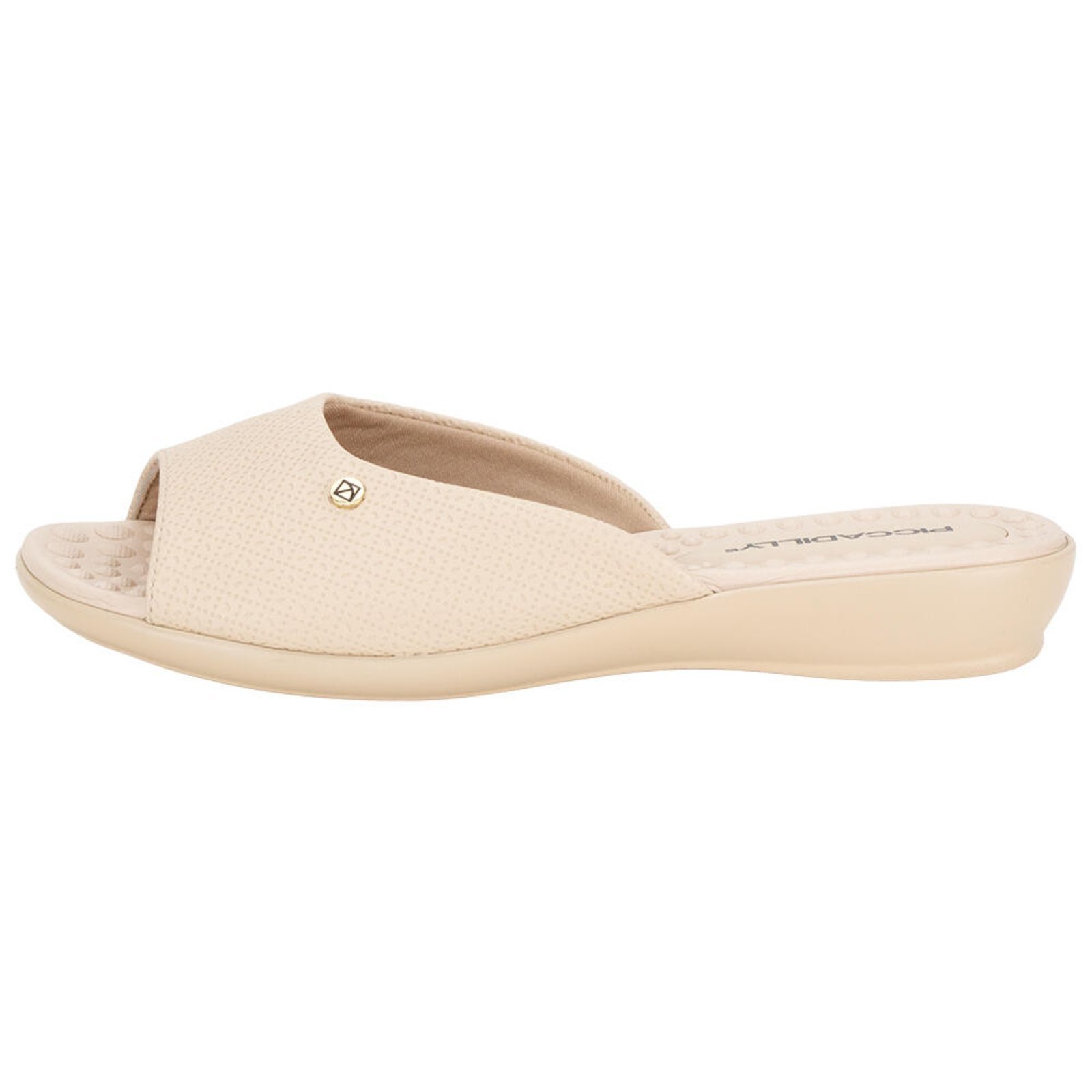 Vista 3 Tamanco Feminino Anabela Piccadilly 500352 0080352 bege Piccadilly bege