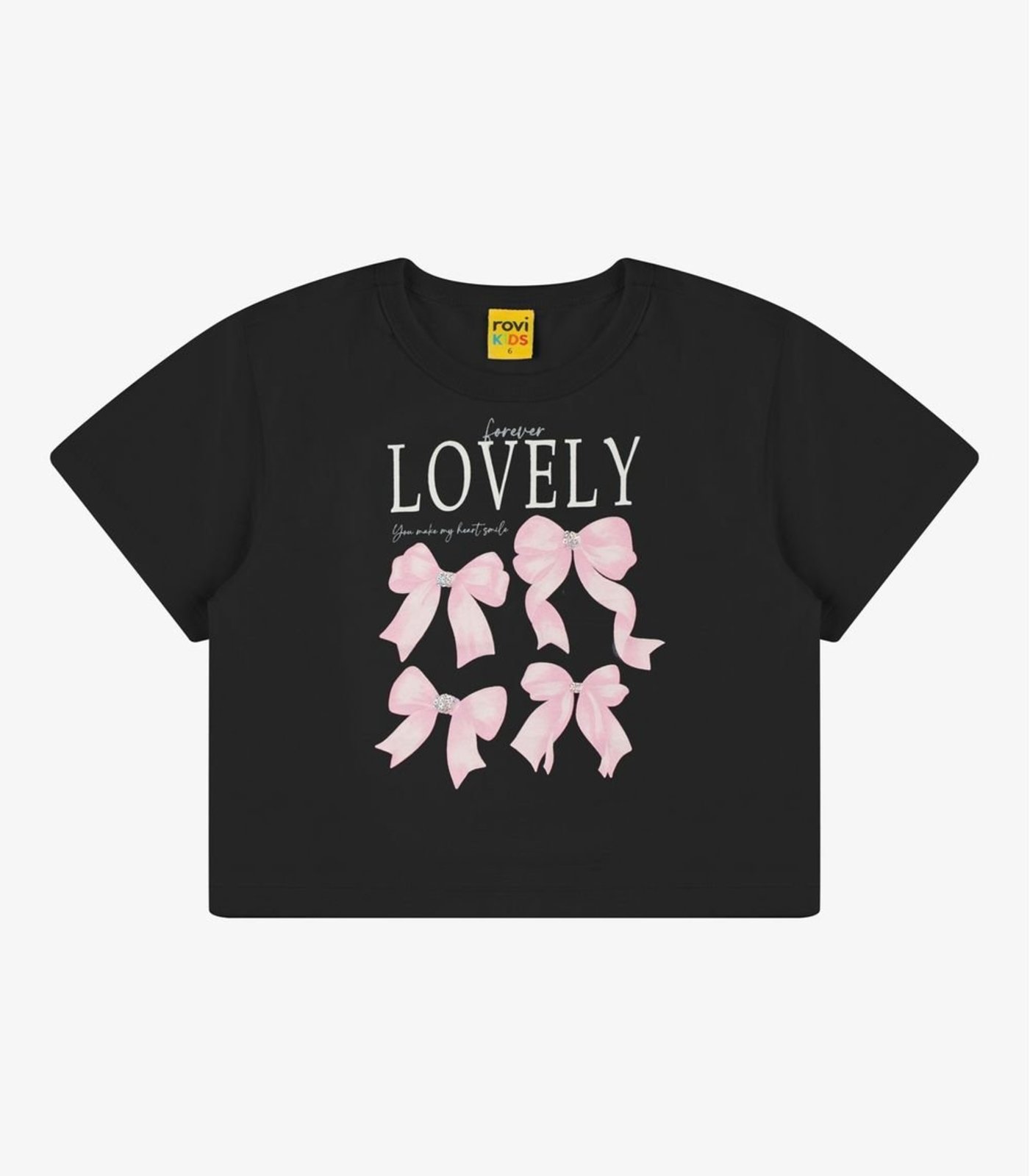 Infantil - Blusa Feminina Meia Malha Rovi Preto