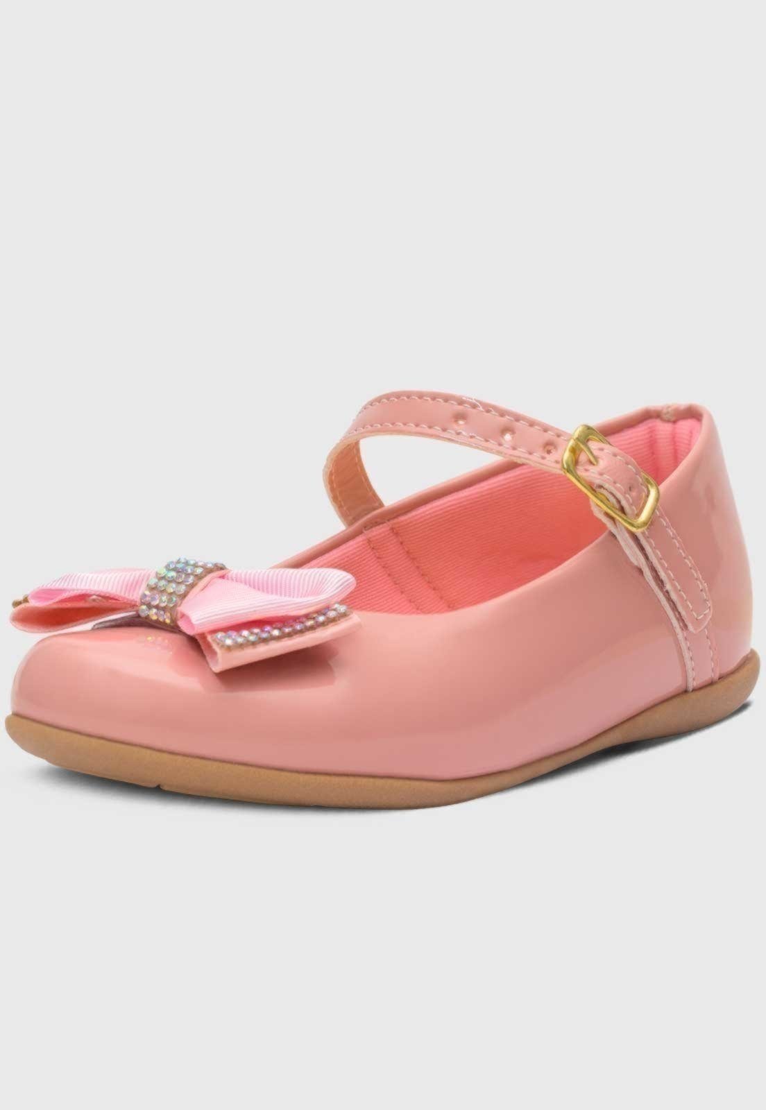 Infantil - Sapatilha Popidi Menina Laço Gorgurao Rosa