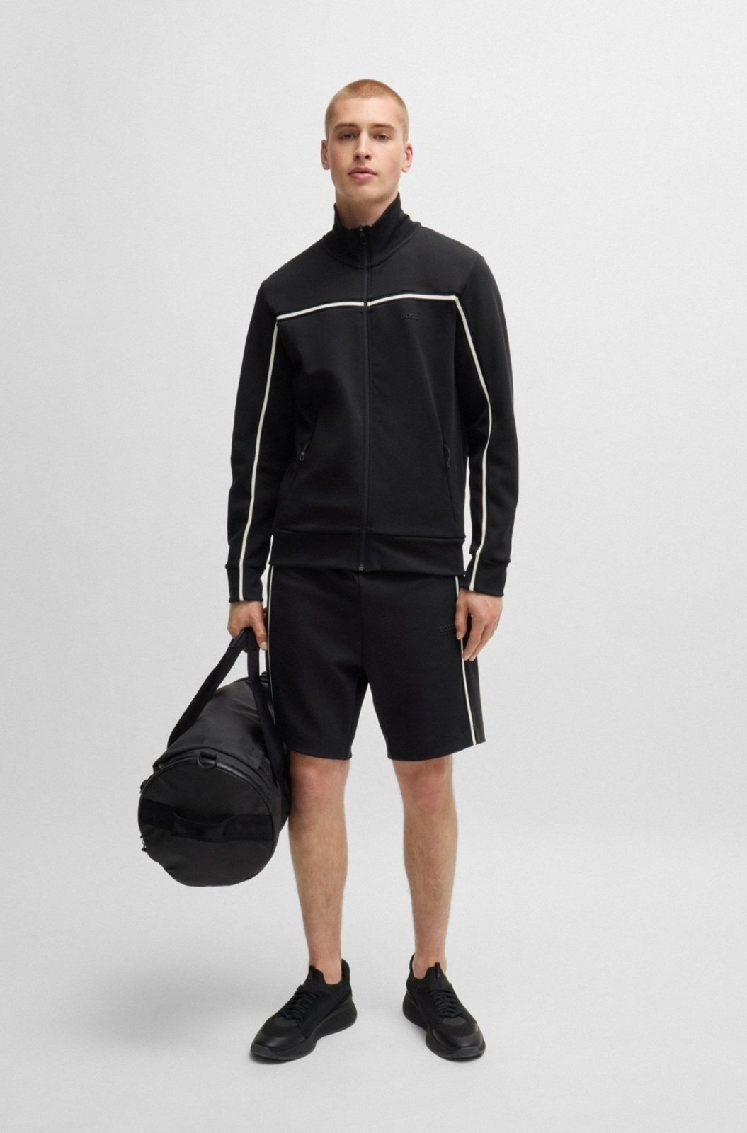 Vista 3 Shorts Regular De Algodão Com Inserções De Fita 5GG preto preto