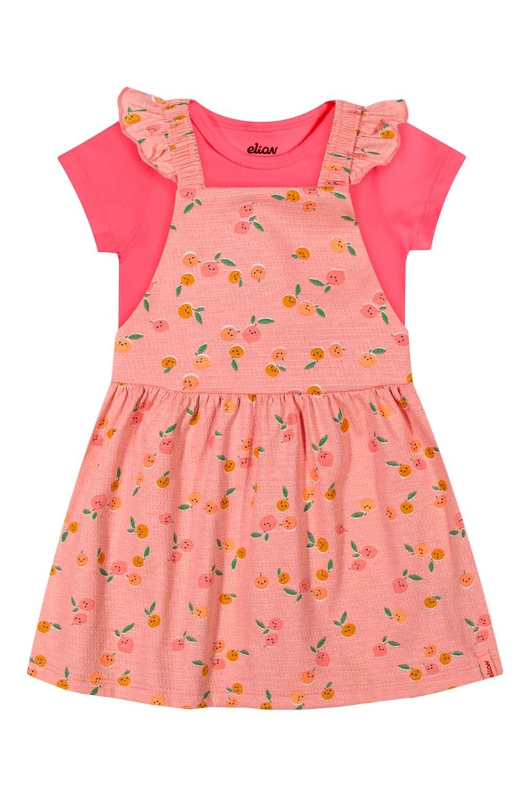 Infantil - Conjunto Menina Texturizado Frutas Elian Rosa