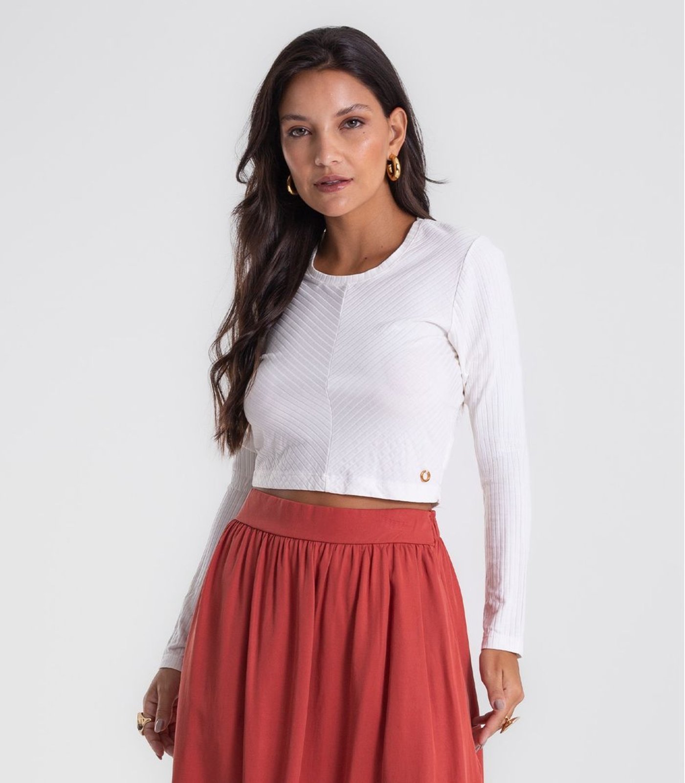 Blusa Feminina Manga Longa Endless Bege