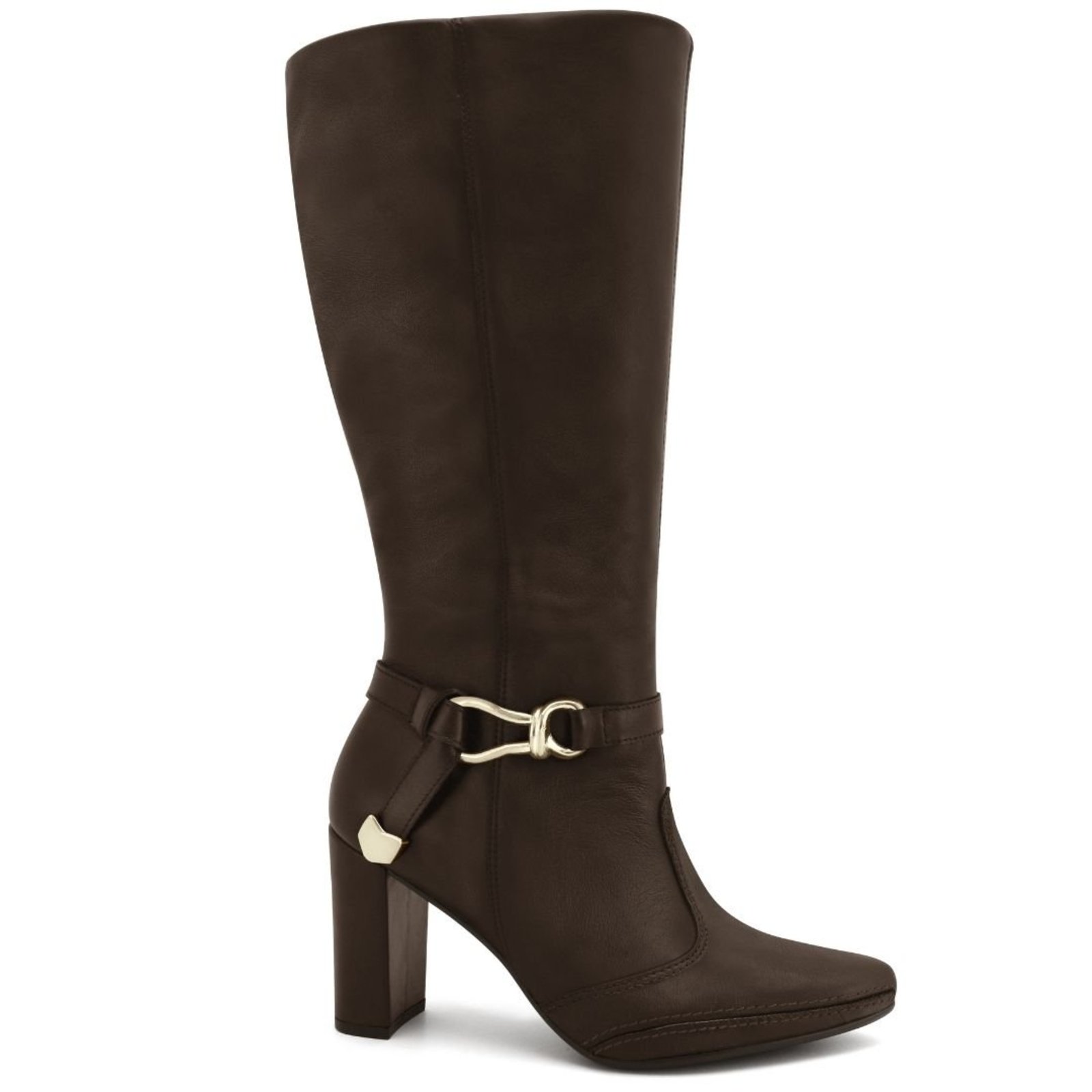 Bota Feminina Couro Cano Alto Ramarim 2615104 - Stout