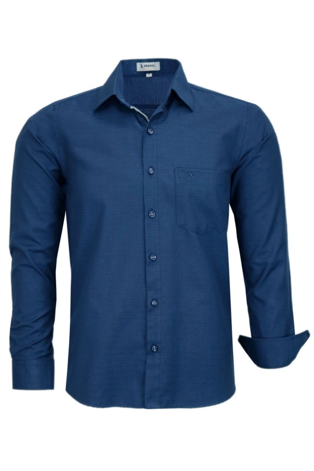 Camisa Social Amil Comfort Manga Longa Fácil De Passar 1862