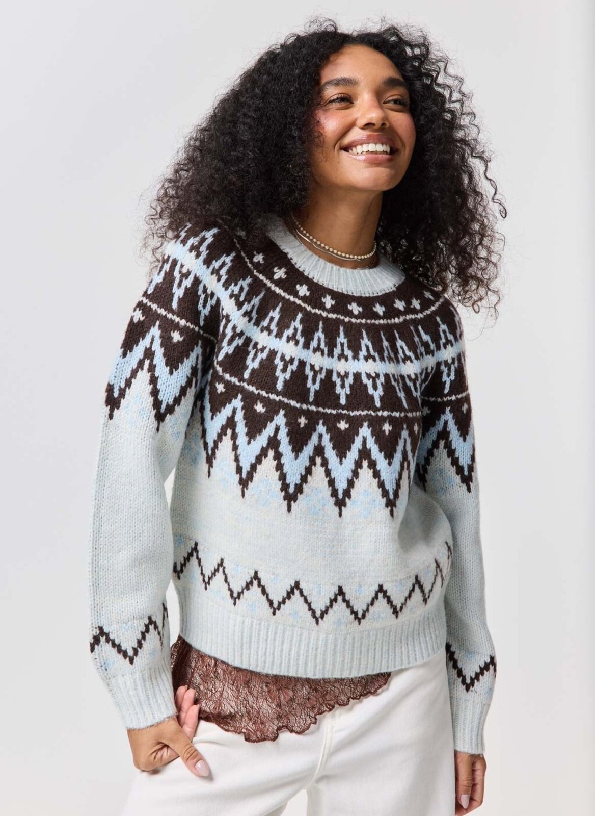 Blusa De Tricô Com Estampa