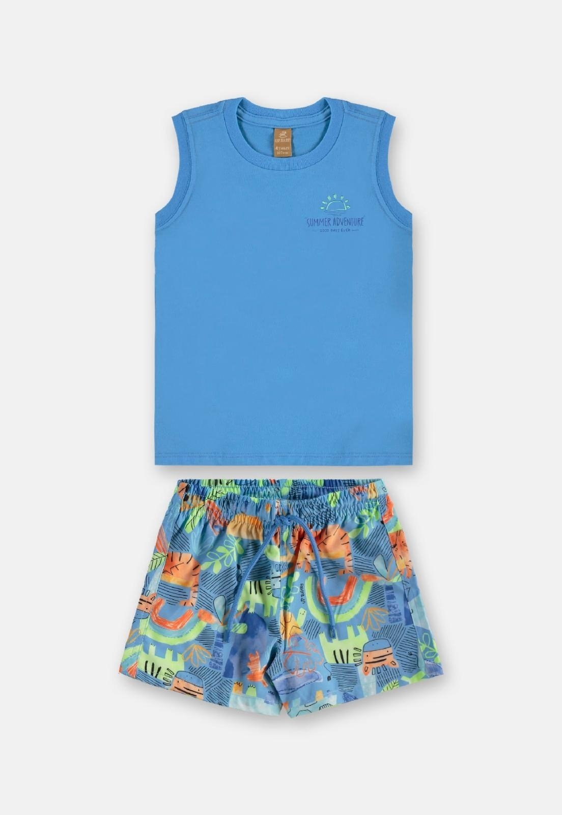 Vista 3 Infantil - Conjunto Menino com Regata e Short Up Baby laranja Up Baby laranja
