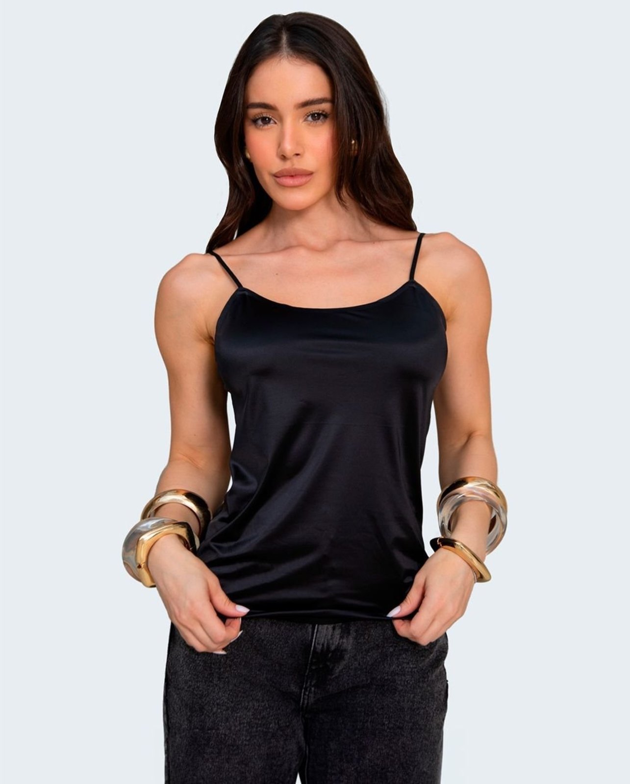 Regata Poliamida Feminina Premium 98001 Preto Consciência